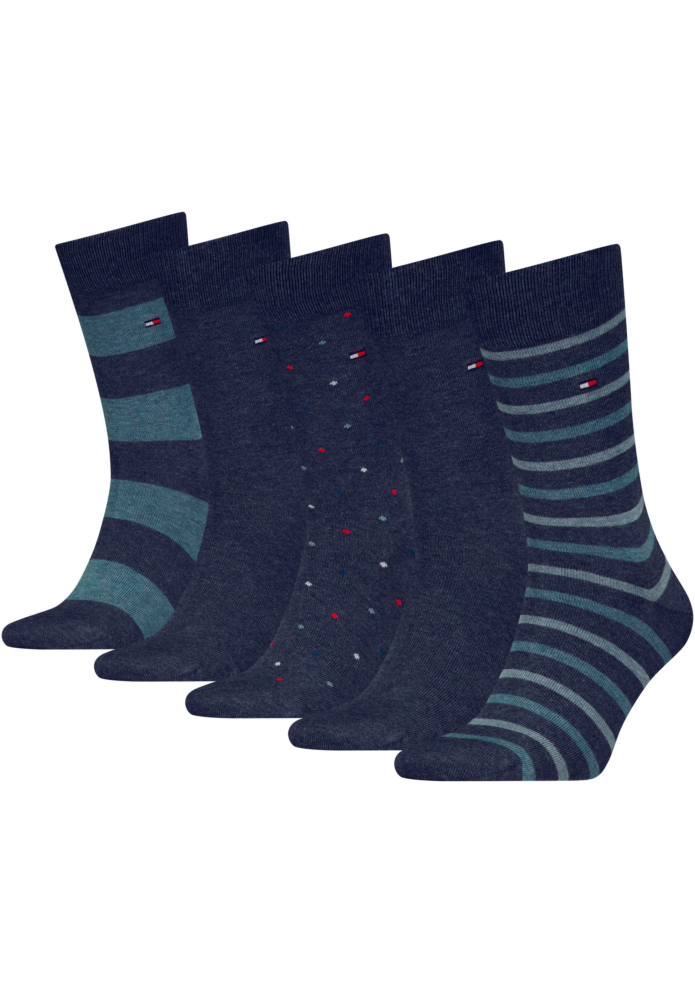 Tommy Hilfiger Socken, (5 Paar), Ideal zum Verschenken, Geschenkbox, Rippen günstig online kaufen