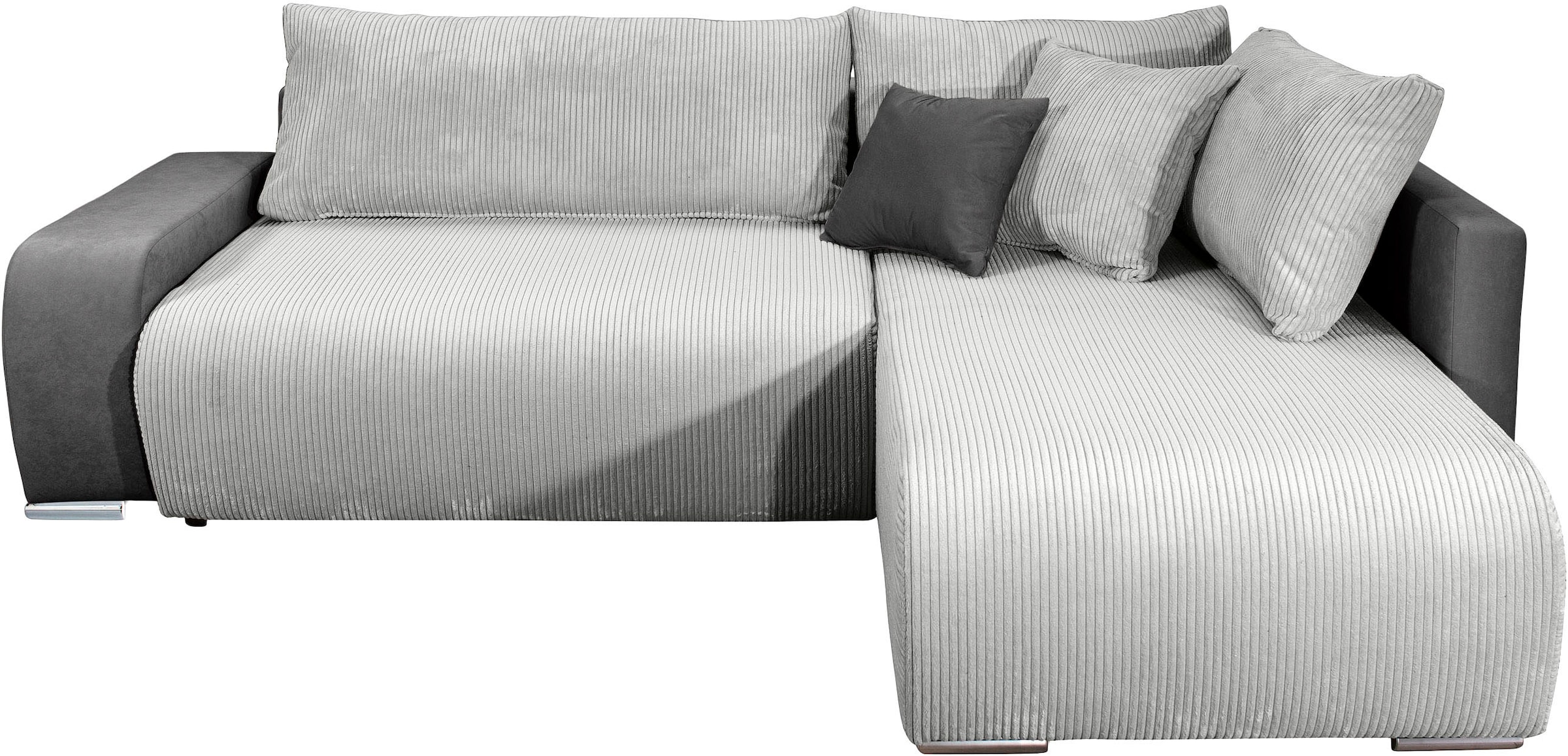 COLLECTION AB "Poppy L-Form, B: 227 cm" Schlaffunktion, Bettkasten & 1 Zierkissen