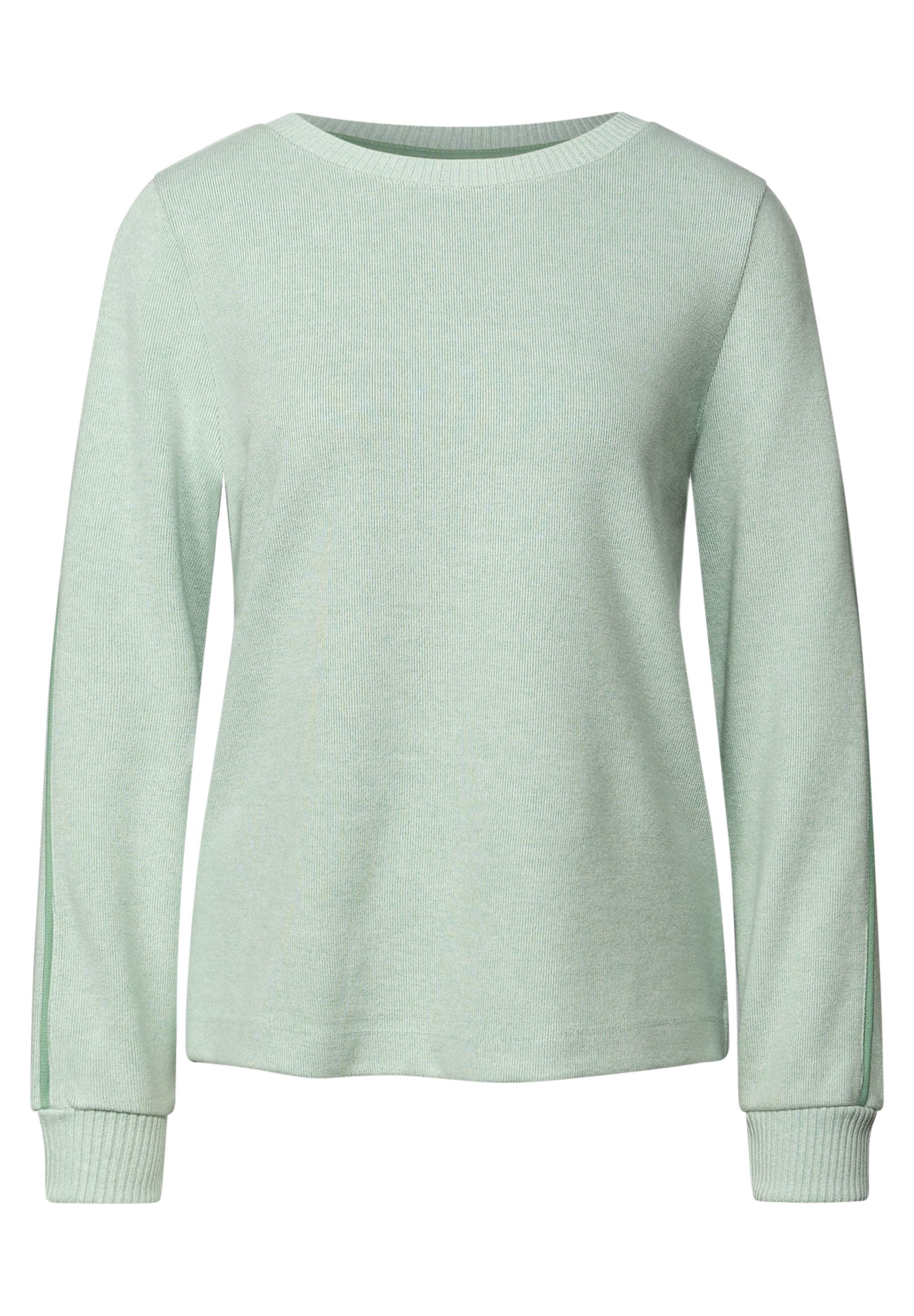 STREET ONE Strickpullover »LTD QR cosy Shirt«, Langarmshirt mit Tape Details