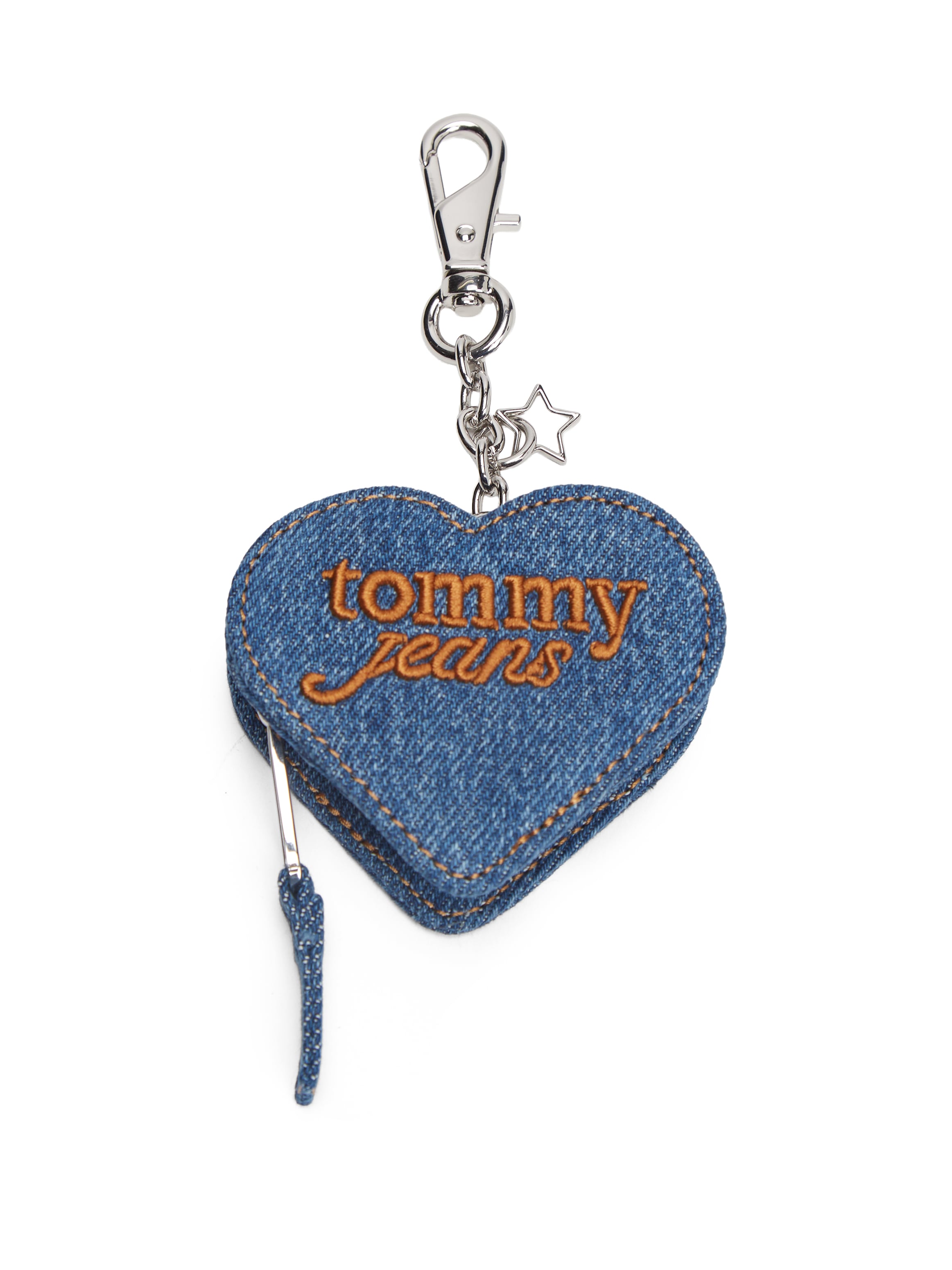 Tommy Jeans Geldbörse "TJW COOL DENIM HEART COIN PURSE", Damen Mini Geldbeutel, Portmonnaie mit Reißverschluss