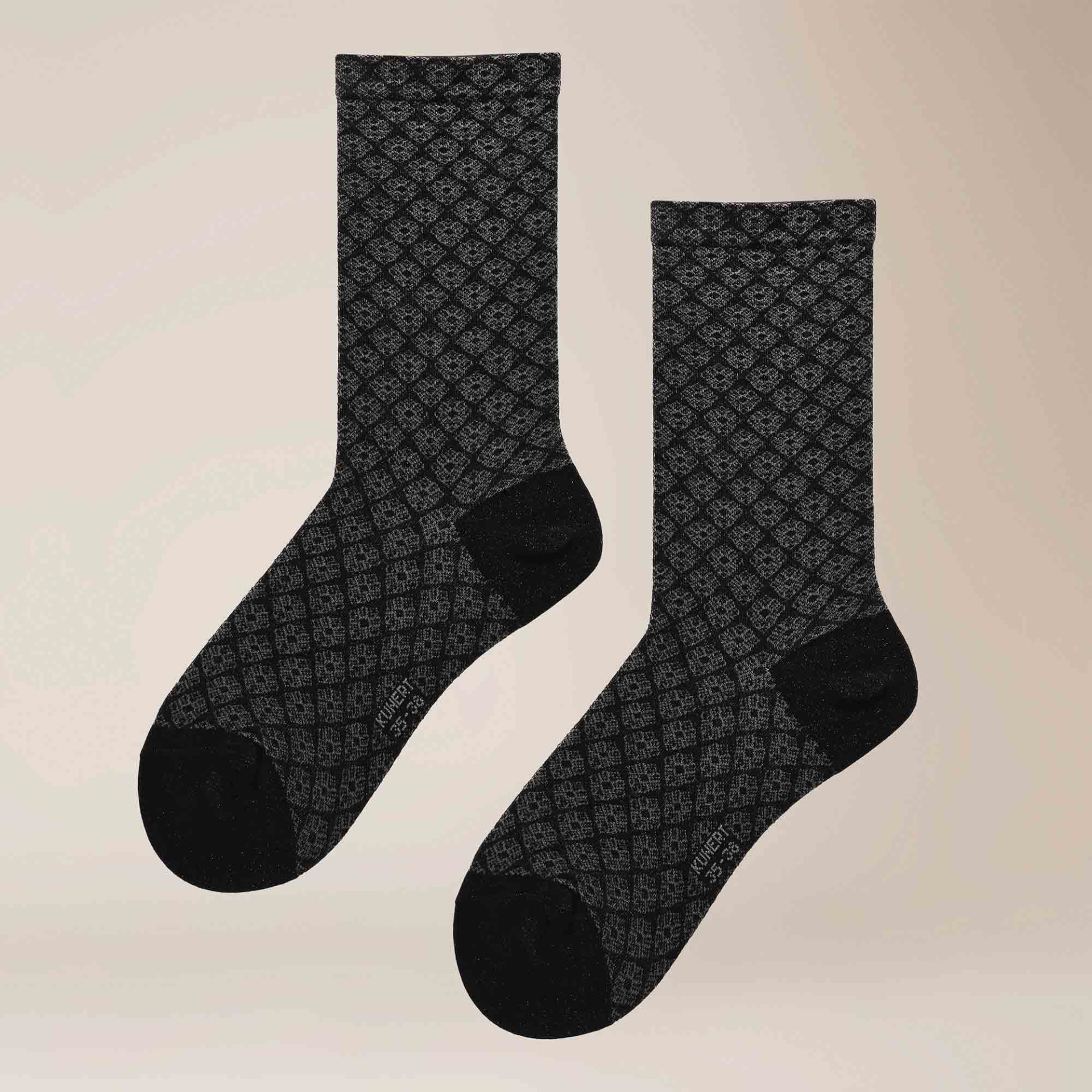 KUNERT Socken "Socke Fantastic Diamond" Socken mit Ornamenten und Glanzgarn