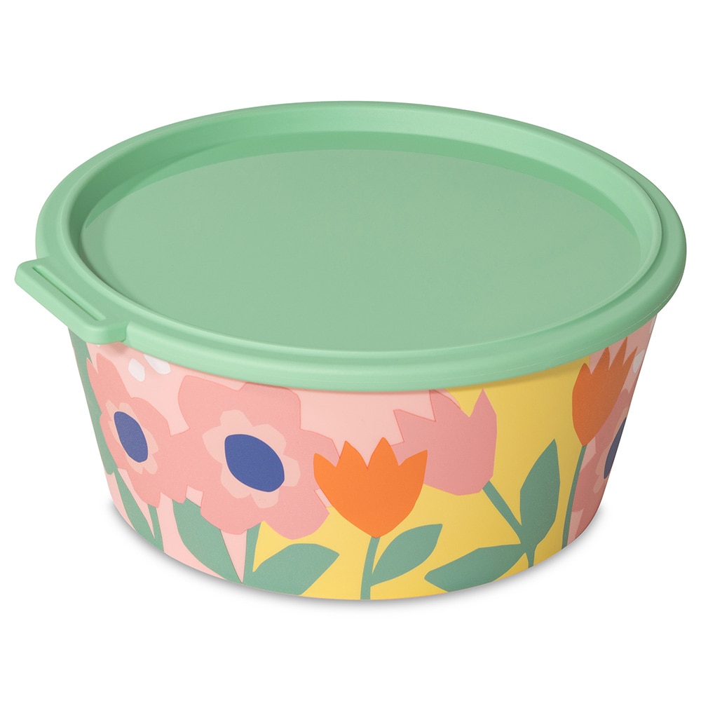 KOZIOL Aufbewahrungsschüssel "NORA BOX 2,2l BLOOMS Schale 2,2l mit Deckel"