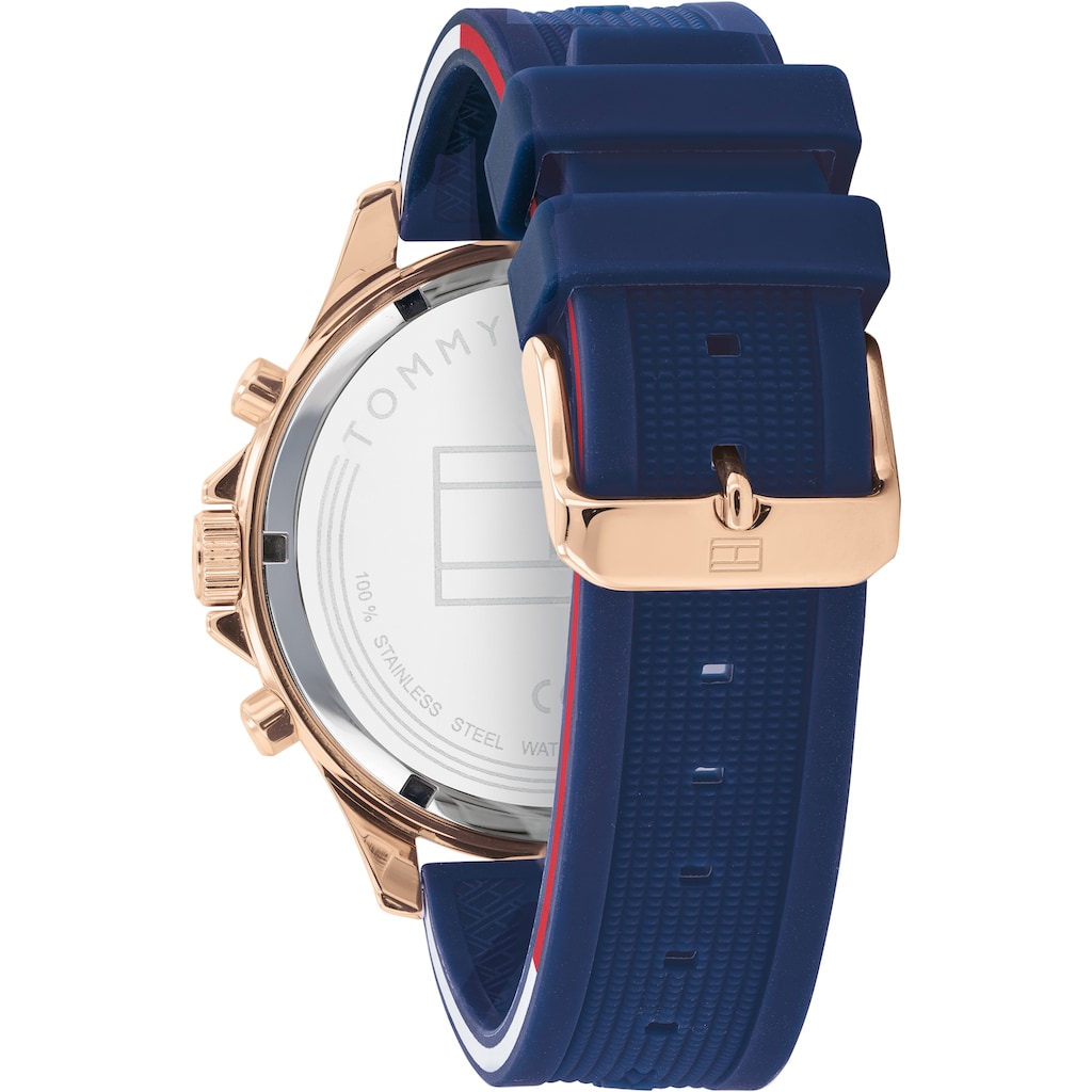 Tommy Hilfiger Multifunktionsuhr »CASUAL, 1791778«, Quarzuhr, Armbanduhr, Herrenuhr, Datum, Tachymeter, 12/24-Std.-Anzeige