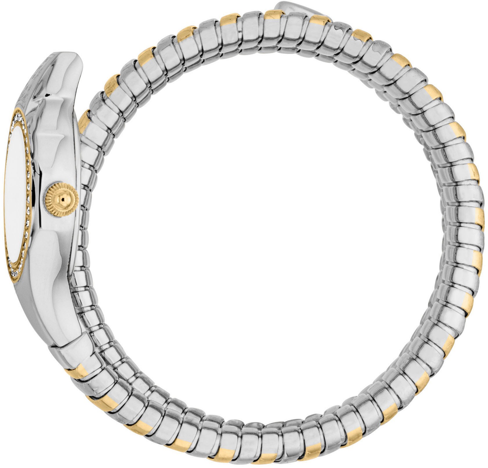Just Cavalli Time Quarzuhr »Signature Snake«, Armbanduhr, Damenuhr, Edelstahlarmband, analog, Kristallsteine