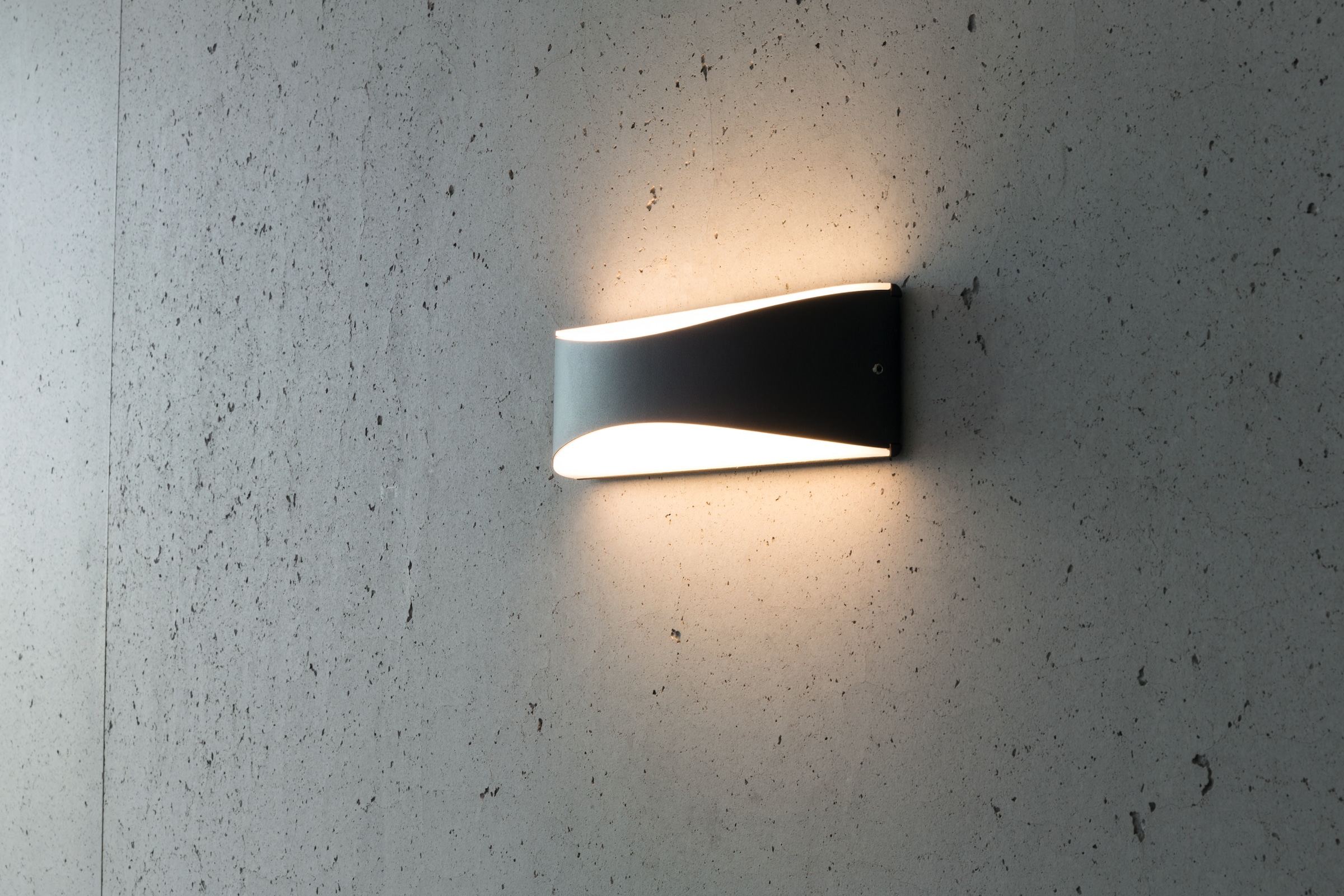 HEITRONIC LED flammig-flammig, Wandleuchte »Milano«, matte und oben 2 nach unten | Wandlampe, Außenlampe, BAUR Lichtaustrittsfläche
