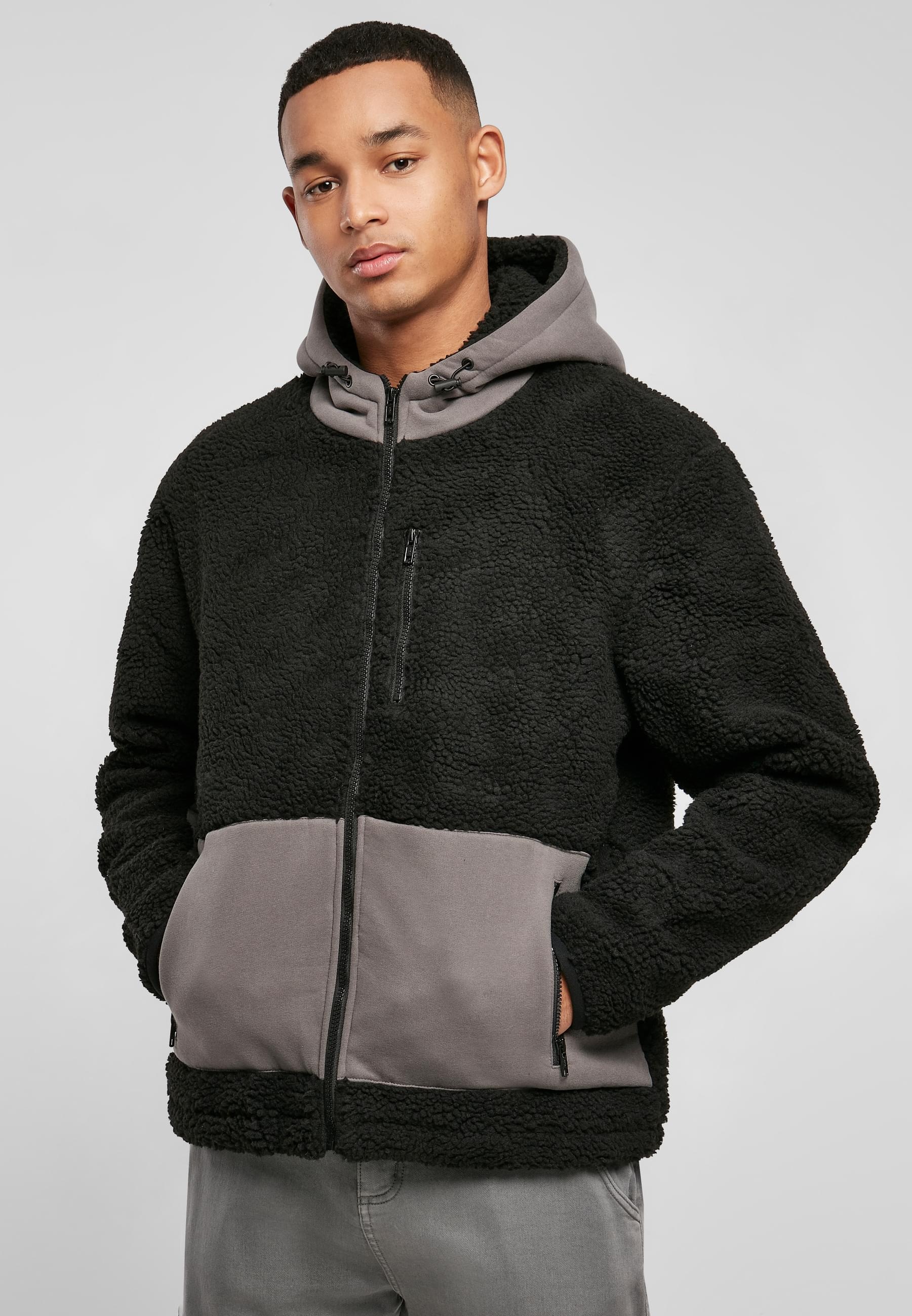 URBAN CLASSICS Winterjacke »Urban Classics Herren Hooded Sherpa Jacket«, (1 St.), mit Kapuze