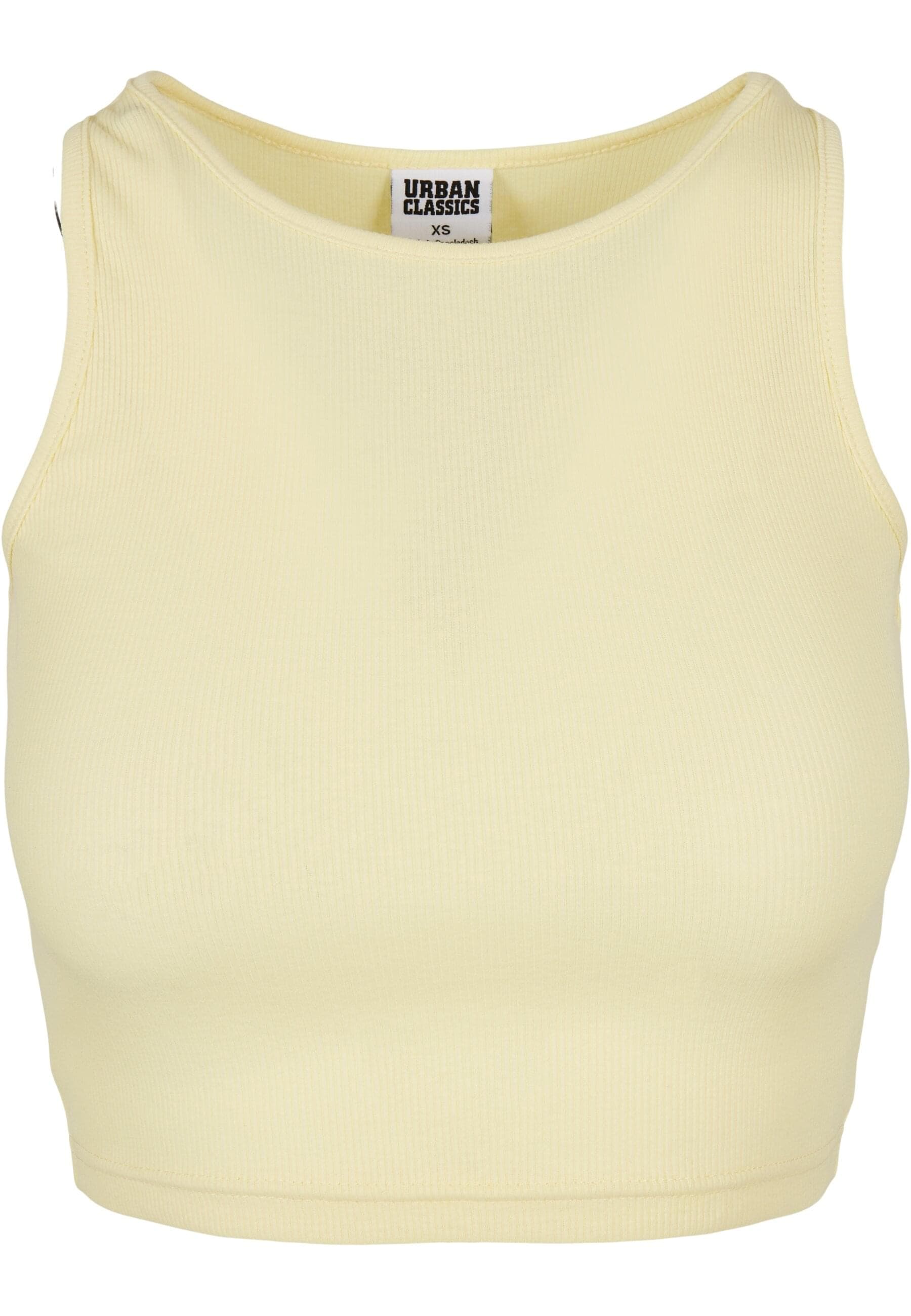 URBAN CLASSICS Muskelshirt »Urban Classics Damen Ladies Cropped Rib Top«, (1 tlg.)