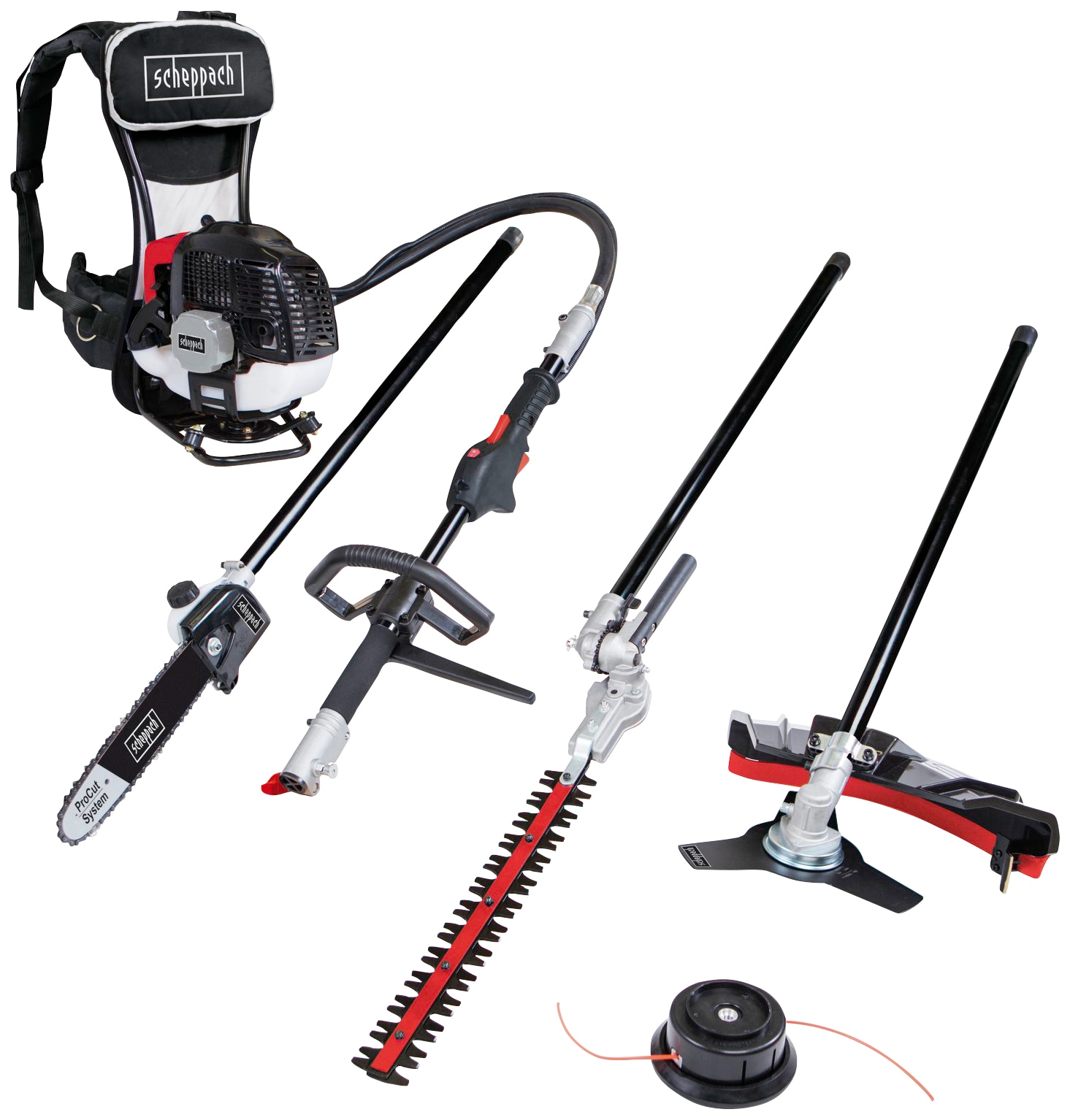 Scheppach Benzin-Motorsense "MFH5300-4BP 4in1 ProCut" Multifunktionswerkzeu günstig online kaufen