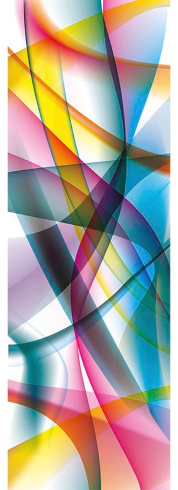 Fototapete »Multicolour«, Moderne Tapete Grafik Bunt Weiß Panel 1,00m x 2,80m