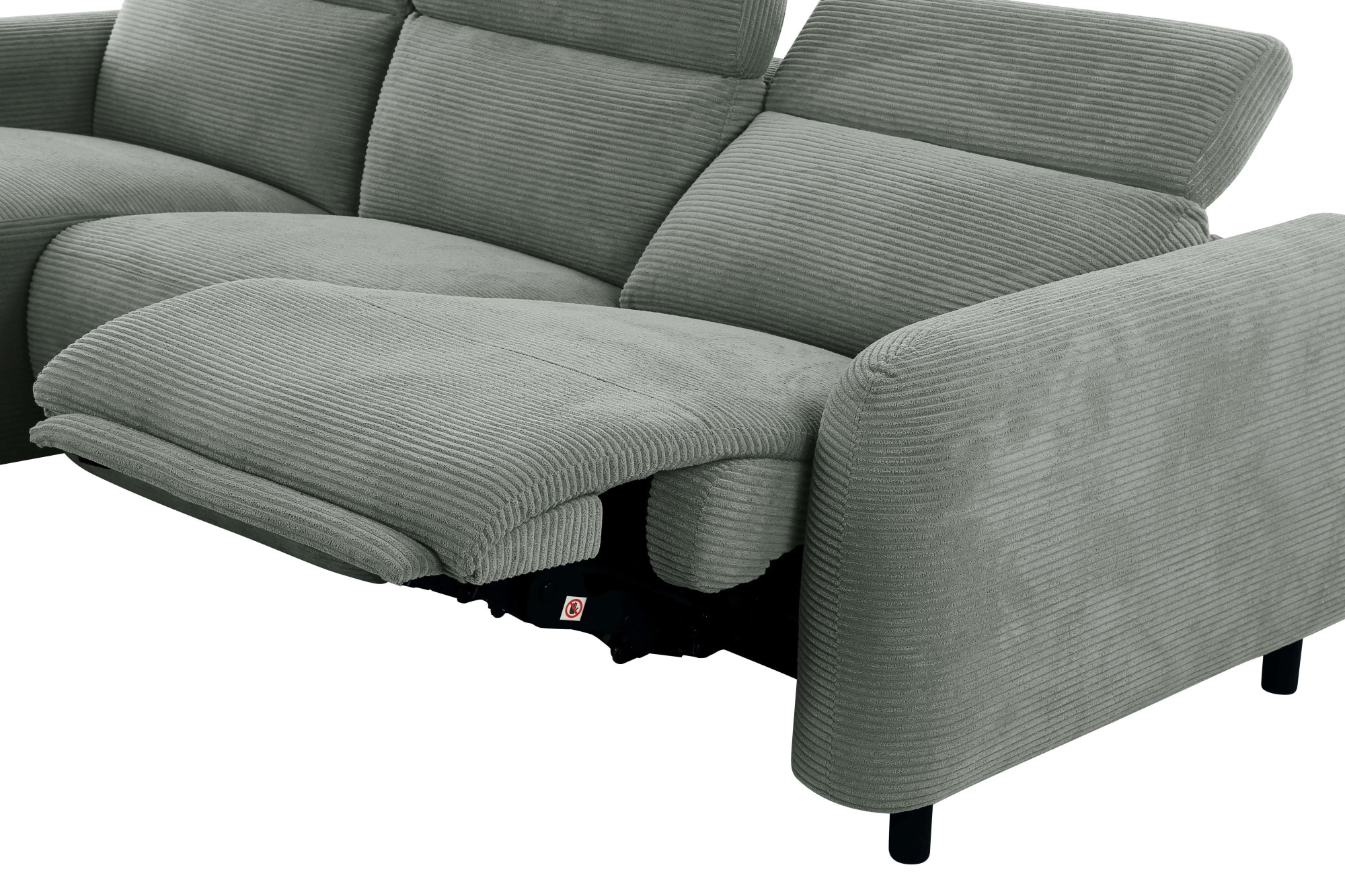 Home affaire Ecksofa »SKAANE in Cord, L-Form, 274 cm, manuelle u. elektrische Funktion,«, Kopfteilverstellung, Relax-und Liegefunktion, Federkernpolsterung