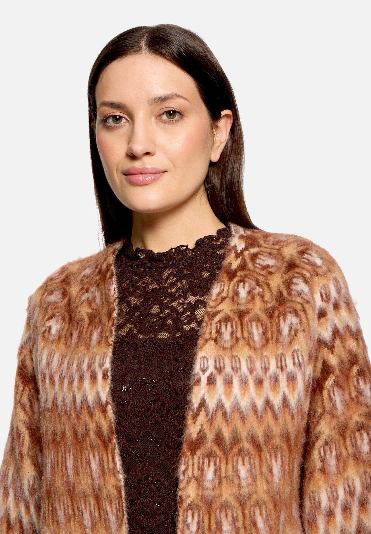 Cartoon Strickjacke »Damen mit Jacquard« 1