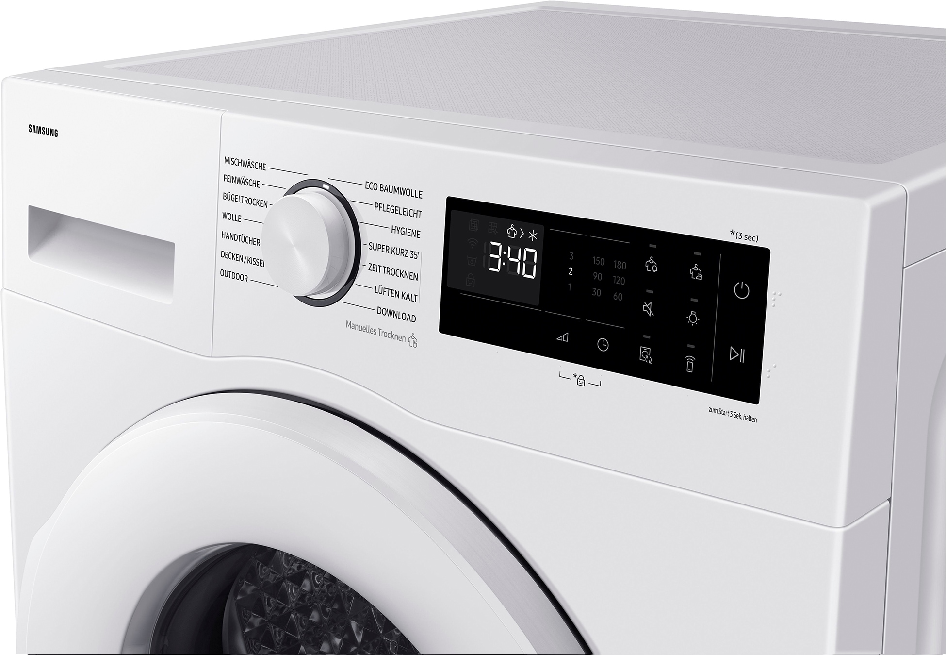 Samsung Wärmepumpentrockner »DV80DG52B0TEEG« DV5000 Optimal Dry-Sensorgesteuertes Trocknen für weniger Energieverbrauch