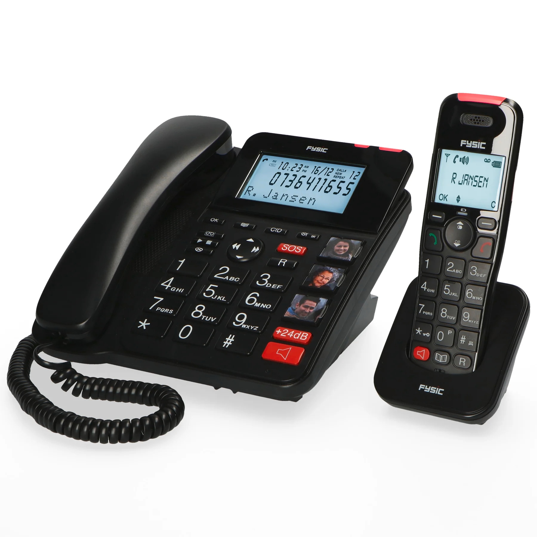 Festnetztelefon »FX-8025«, (Mobilteile: 1), mit schnurlosem DECT Mobilteil und großen...