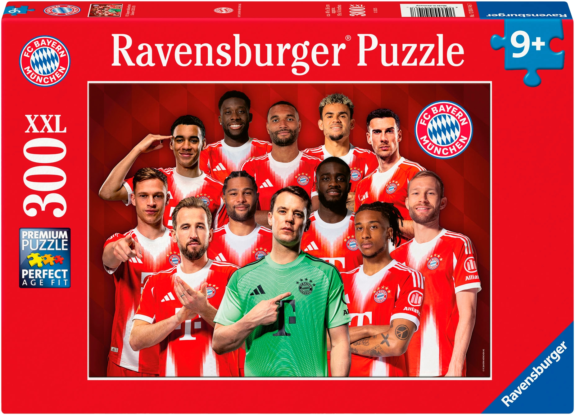RAVENSBURGER Kinder Puzzle "FC Bayern München Saison 2025/2026"bunt, Pappe, B:49cm H:36cm, Puzzles, Made in Germany
