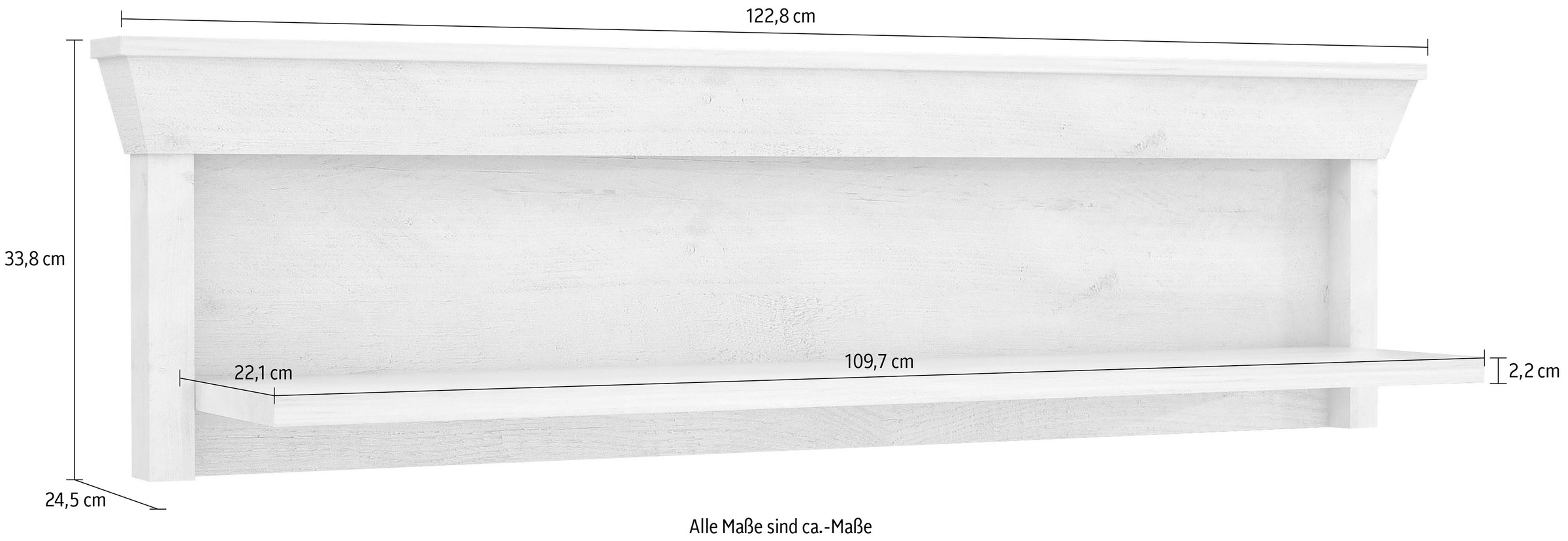 FORTE Wandregal »Kashmir«, Breite 122 cm
