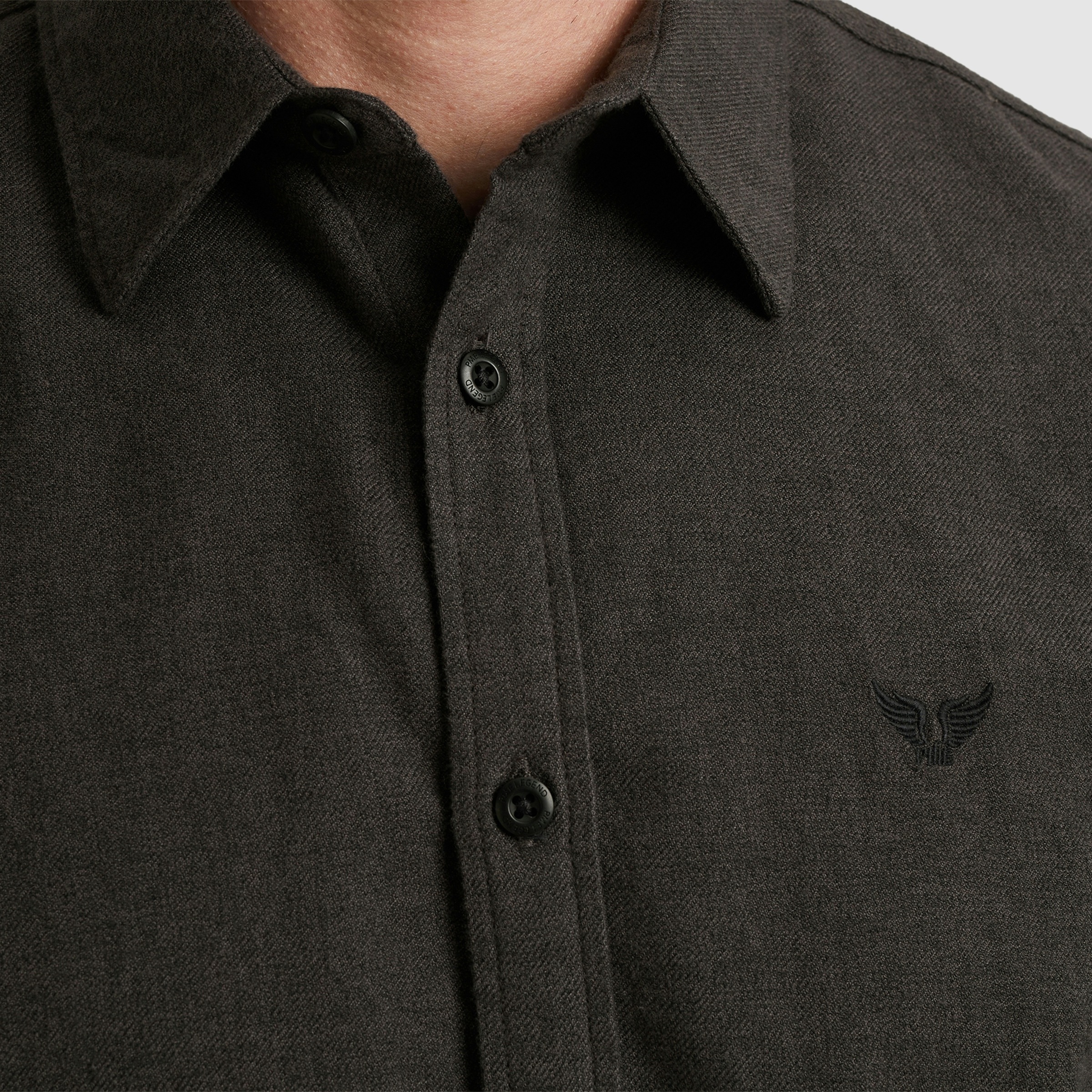 PME LEGEND Langarmhemd mit Knopfleiste