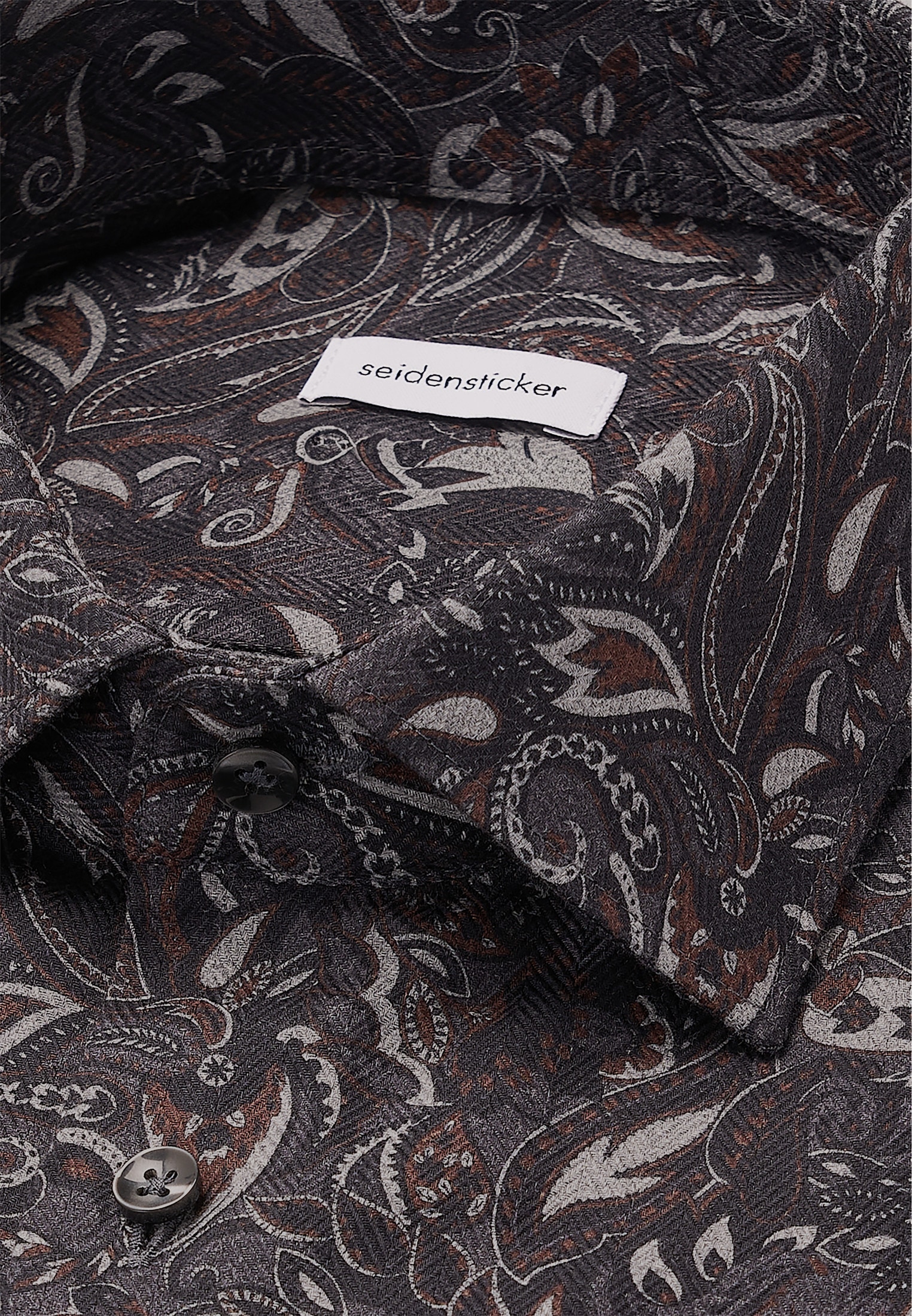 seidensticker Flanellhemd »Schwarze Rose«, Slim 1/1 Kentkragen Flanell