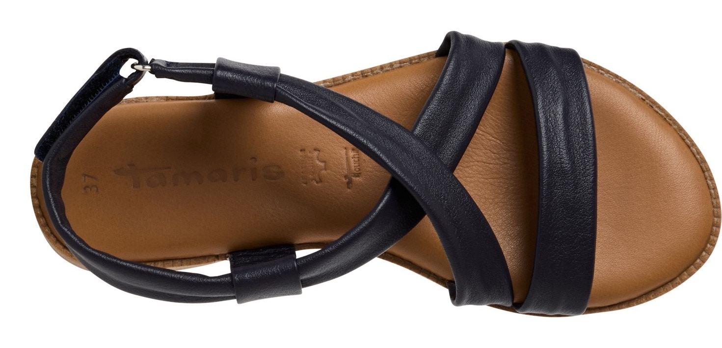 Tamaris Riemchensandale, Sommerschuh, Sandalette mit Klettverschluss am Riemchen