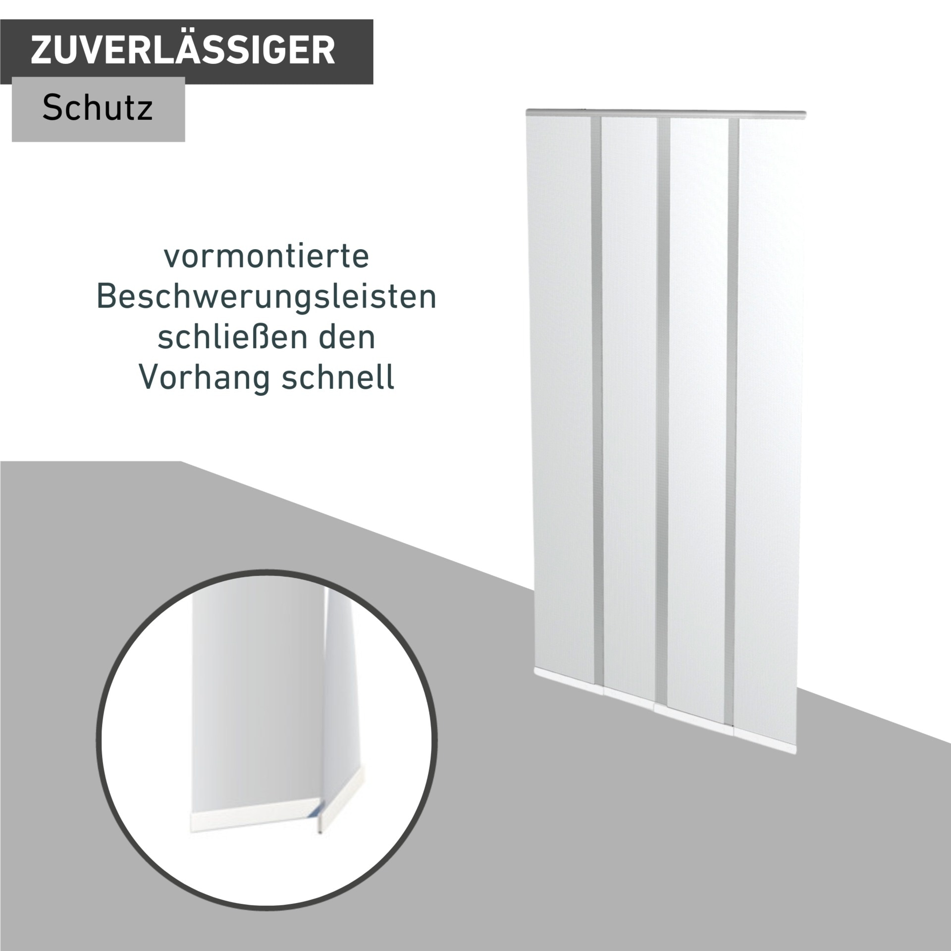 Windhager Insektenschutz-Vorhang »für Balkon- und Terrassentüren, Fliegengitter kürzbar und ohne Bohren« 1 Stk. tlg. Insektenschutzgitter 100 x 1220 cm, erhältlich in anthrazit oder weiß