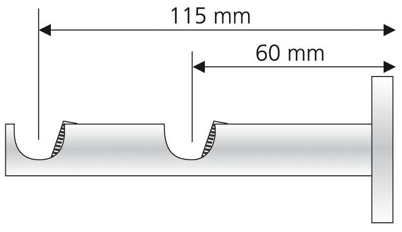 Liedeco Doppelträger, (1 St.), für Gardinenstangen Ø 16 mm