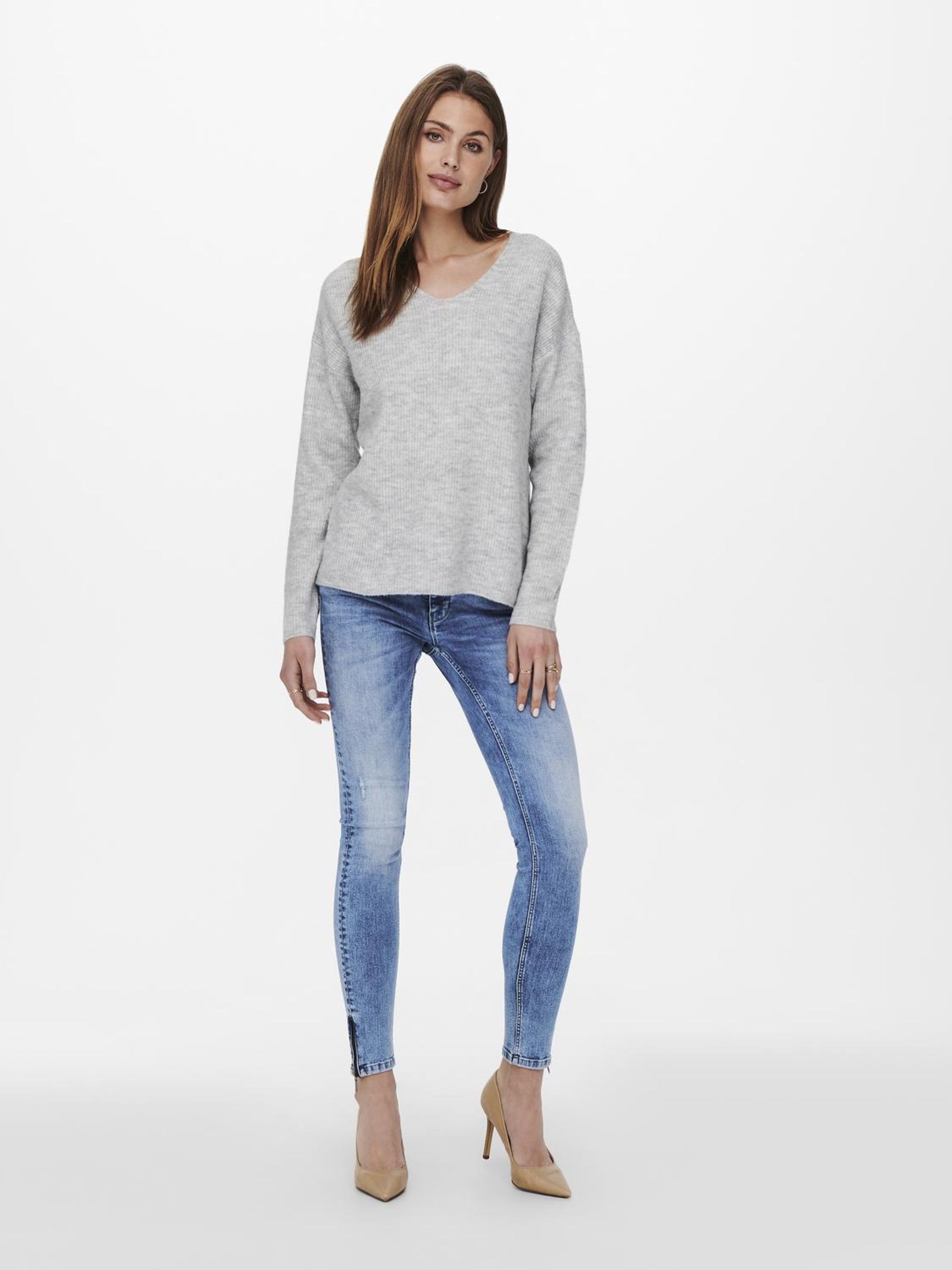 ONLY Strickpullover »ONLCAMILLA V-NECK L/S PULLOVER KNT NOOS«