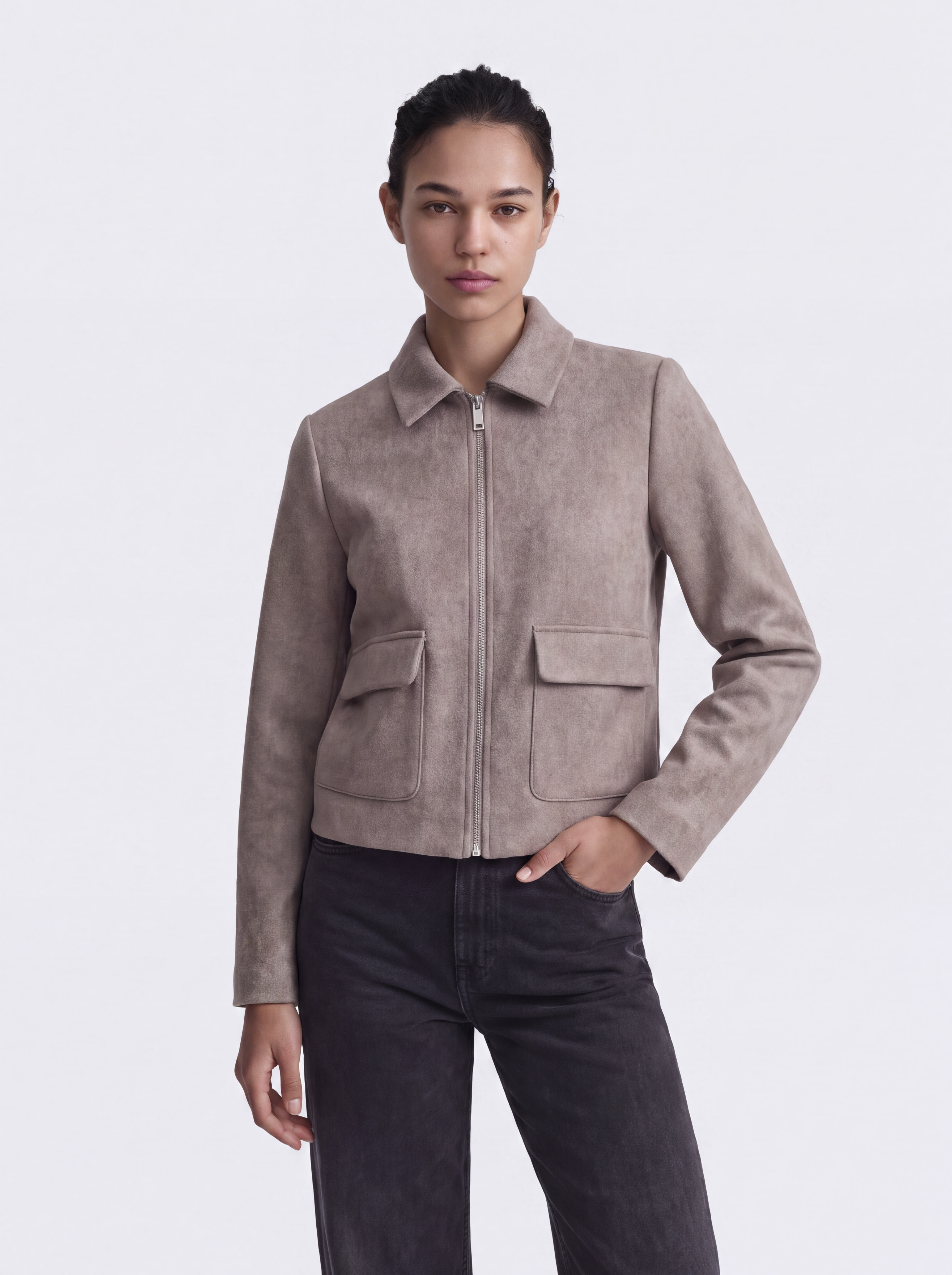 ONLY Kurzjacke "ONLVELA ZIP SHORT JACKET OTW"