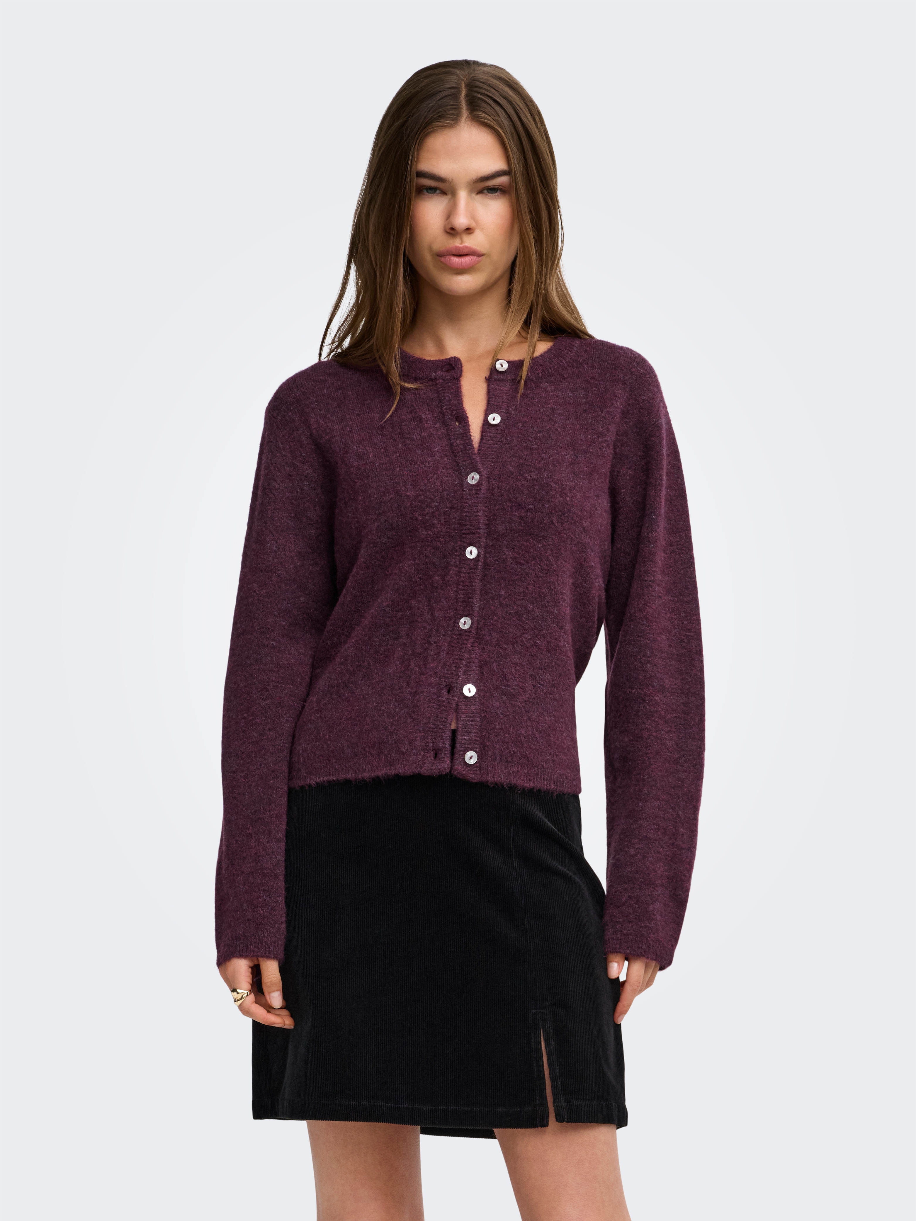 ONLY 1100000002199 "ONLSIMONI L/S O-NECK CARDIGAN KNT NOOS" Materialmix, relaxed fit
