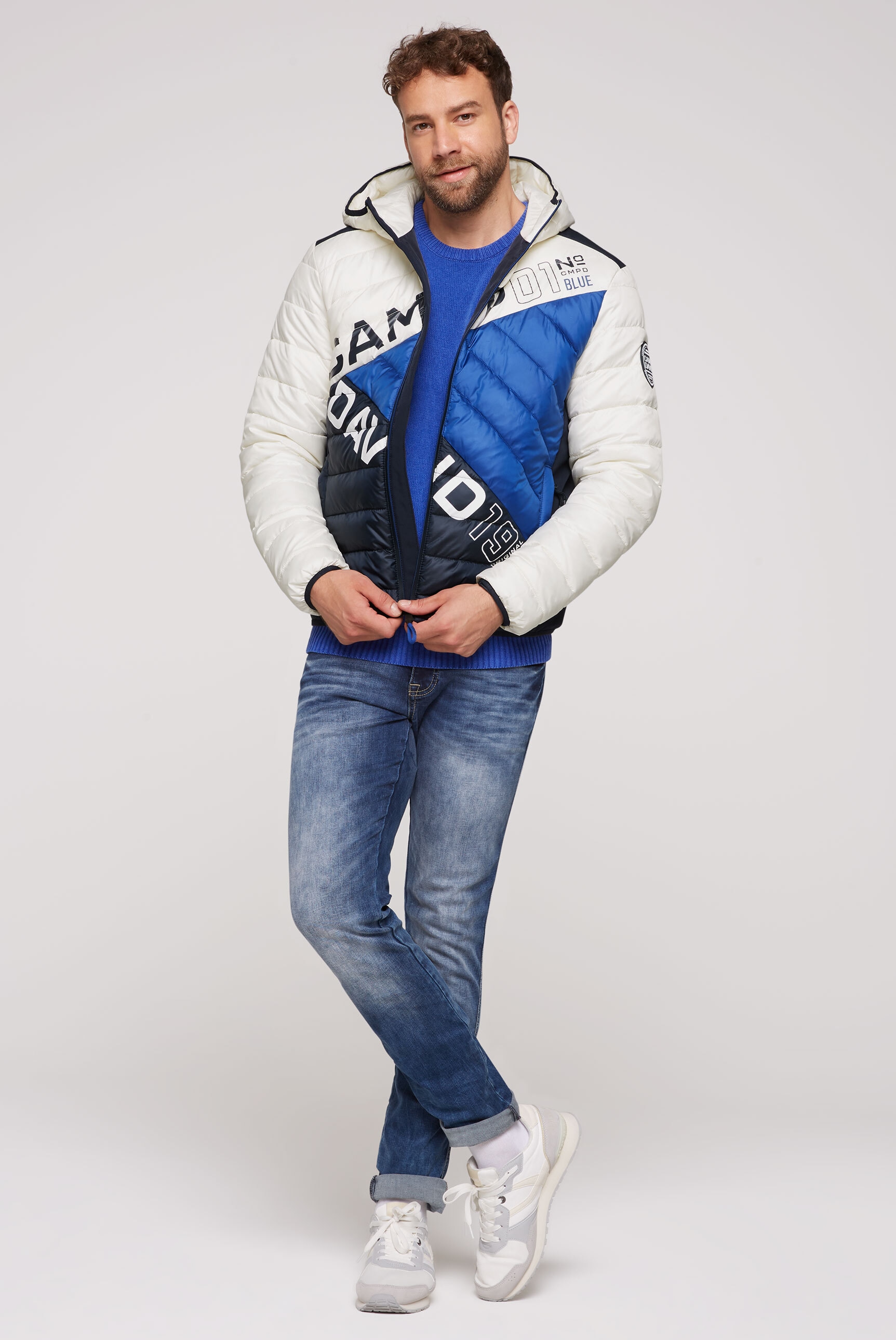 CAMP DAVID Outdoorjacke, mit Kapuze, mit Softshell-Einsätzen