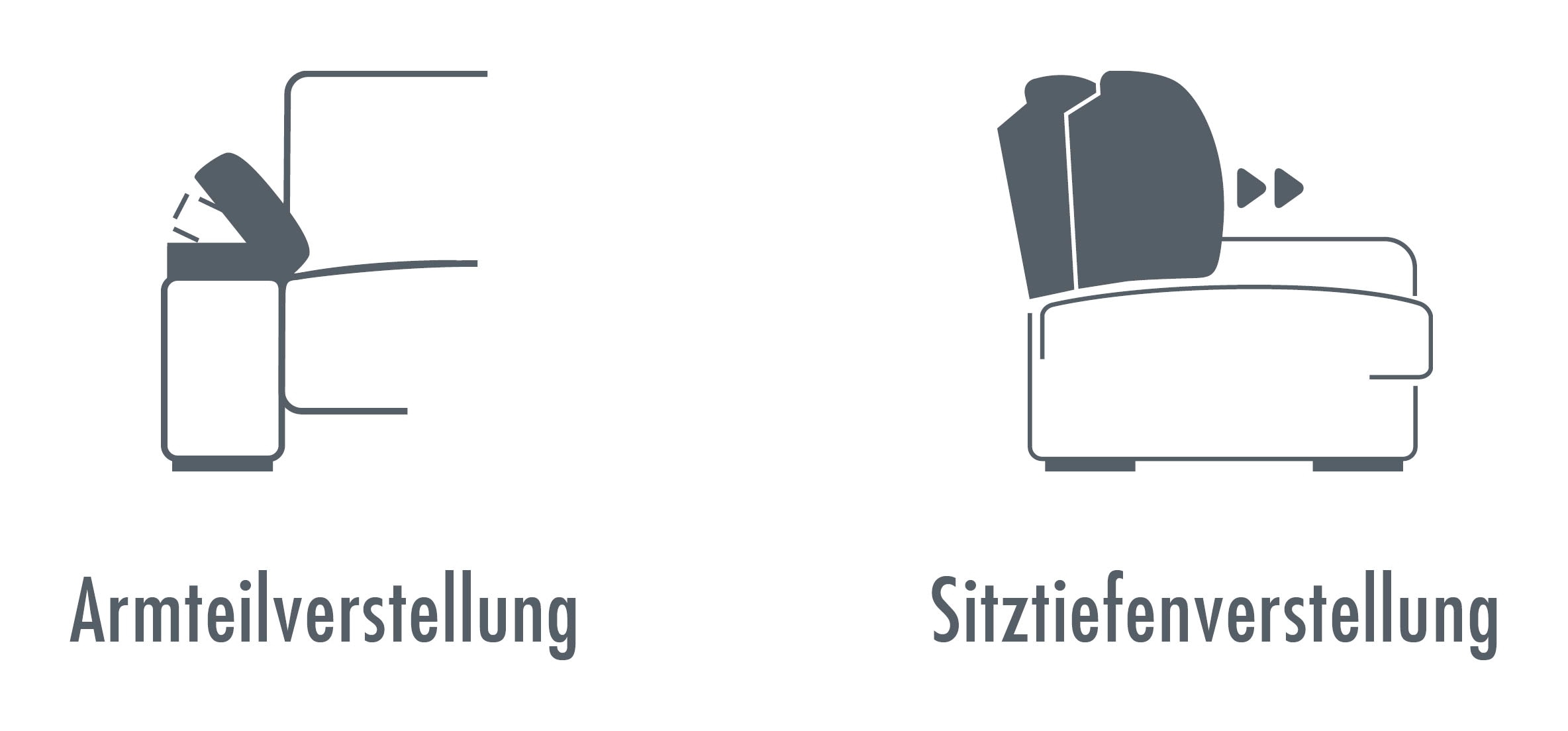 Die PlanBar Ecksofa »MP-IN23002 L-Form«, (2 St.), wahlweise mit Armteil- und Sitztiefenverstellung