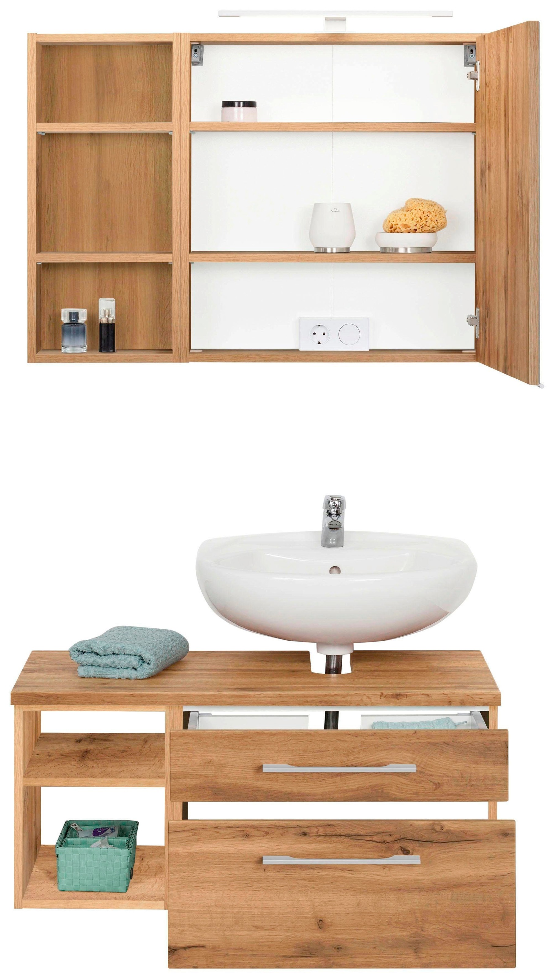 welltime Badmöbel-Set "Davos" 3 Stk. tlg. günstig online kaufen