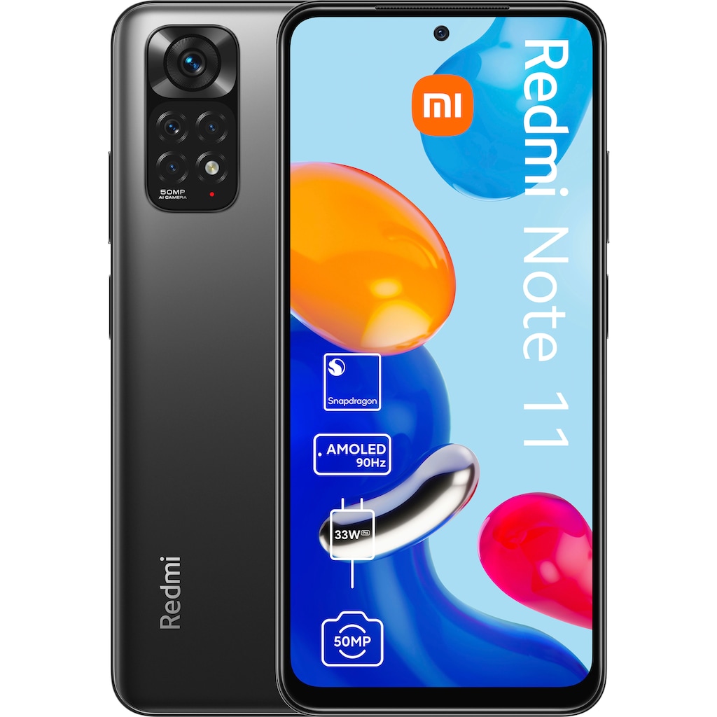 Xiaomi Smartphone »Redmi Note 11«, Graphite Gray, 16,33 cm/6,43 Zoll, 128 GB Speicherplatz, 50 MP Kamera