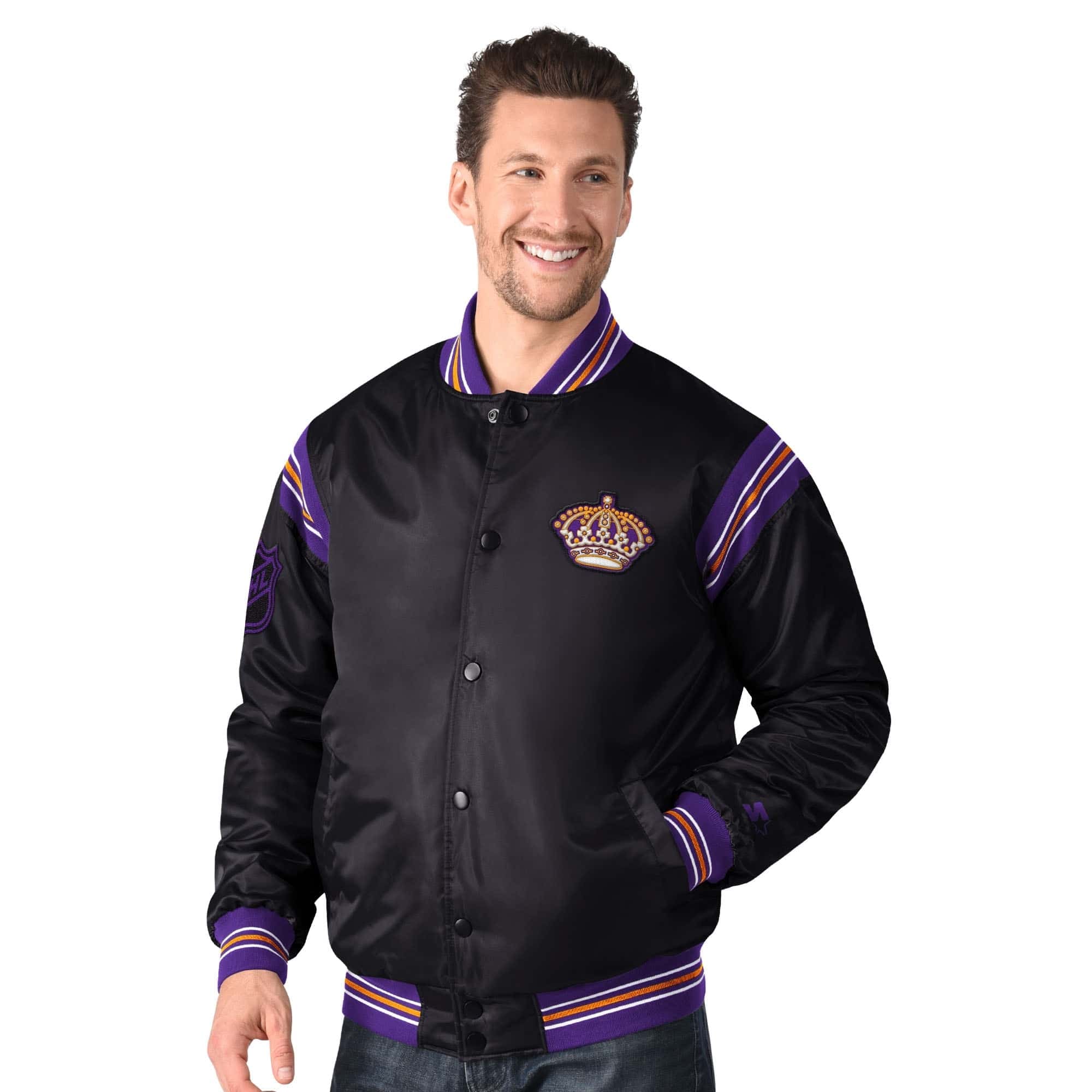 Starter Bomberjacke "Starter Jacke Los Angeles Kings Starter Satin Varsity"