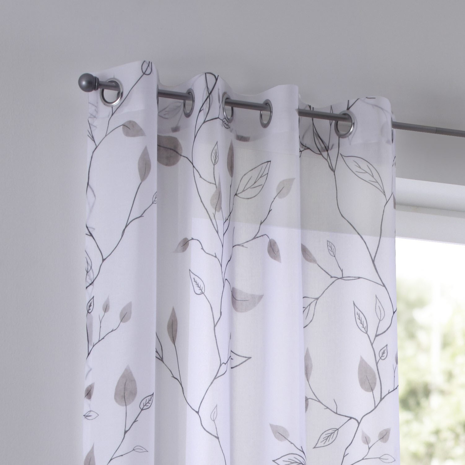 Thumbnail - Kutti Vorhang "Bonnie" Ösen 1 Stk. tlg. Gardine, halbtransparent, bedruckt, Polyester