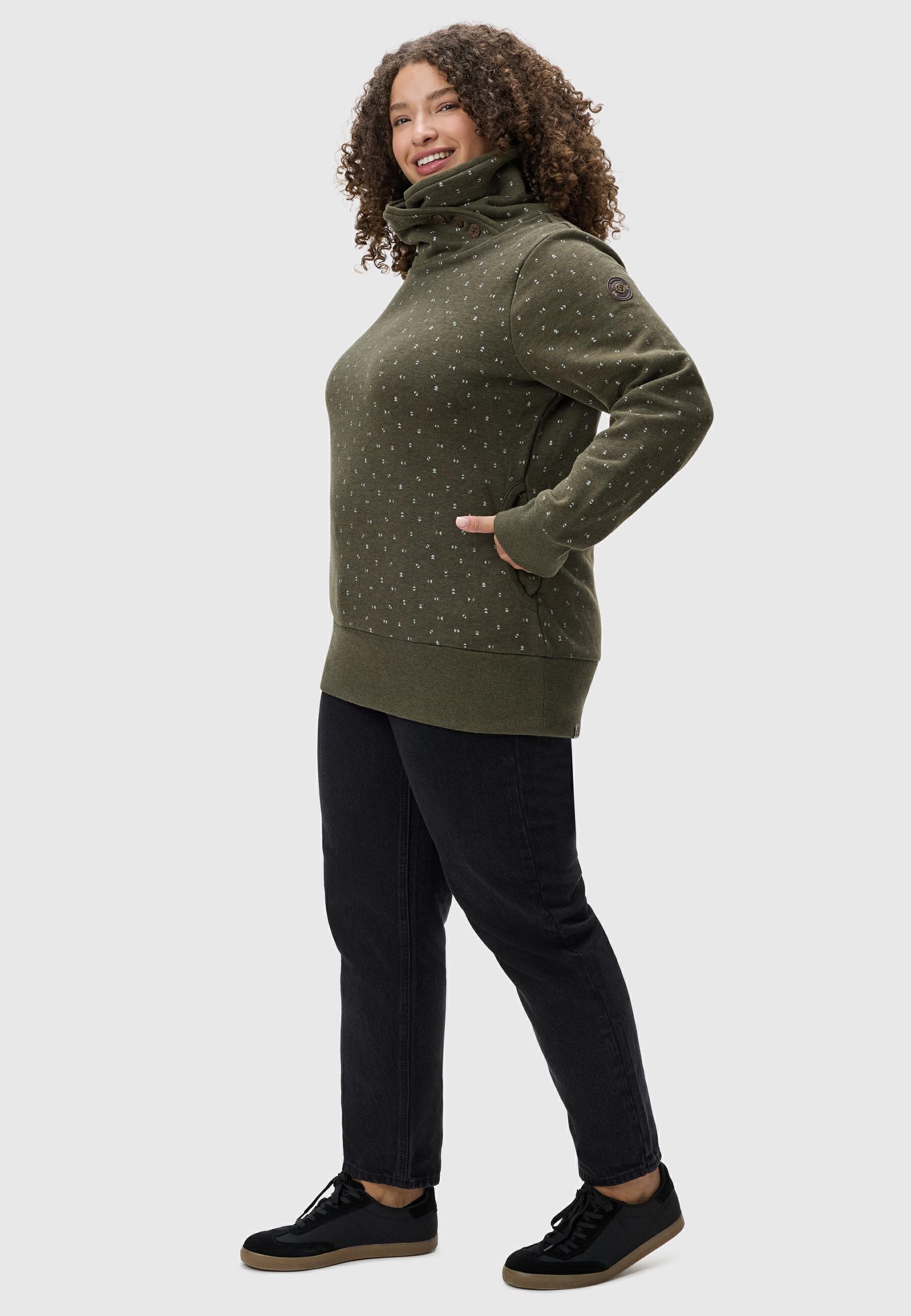 Ragwear Schalkragenpullover "Angell Plus", Damen Sweater mit Kaminkragen günstig online kaufen