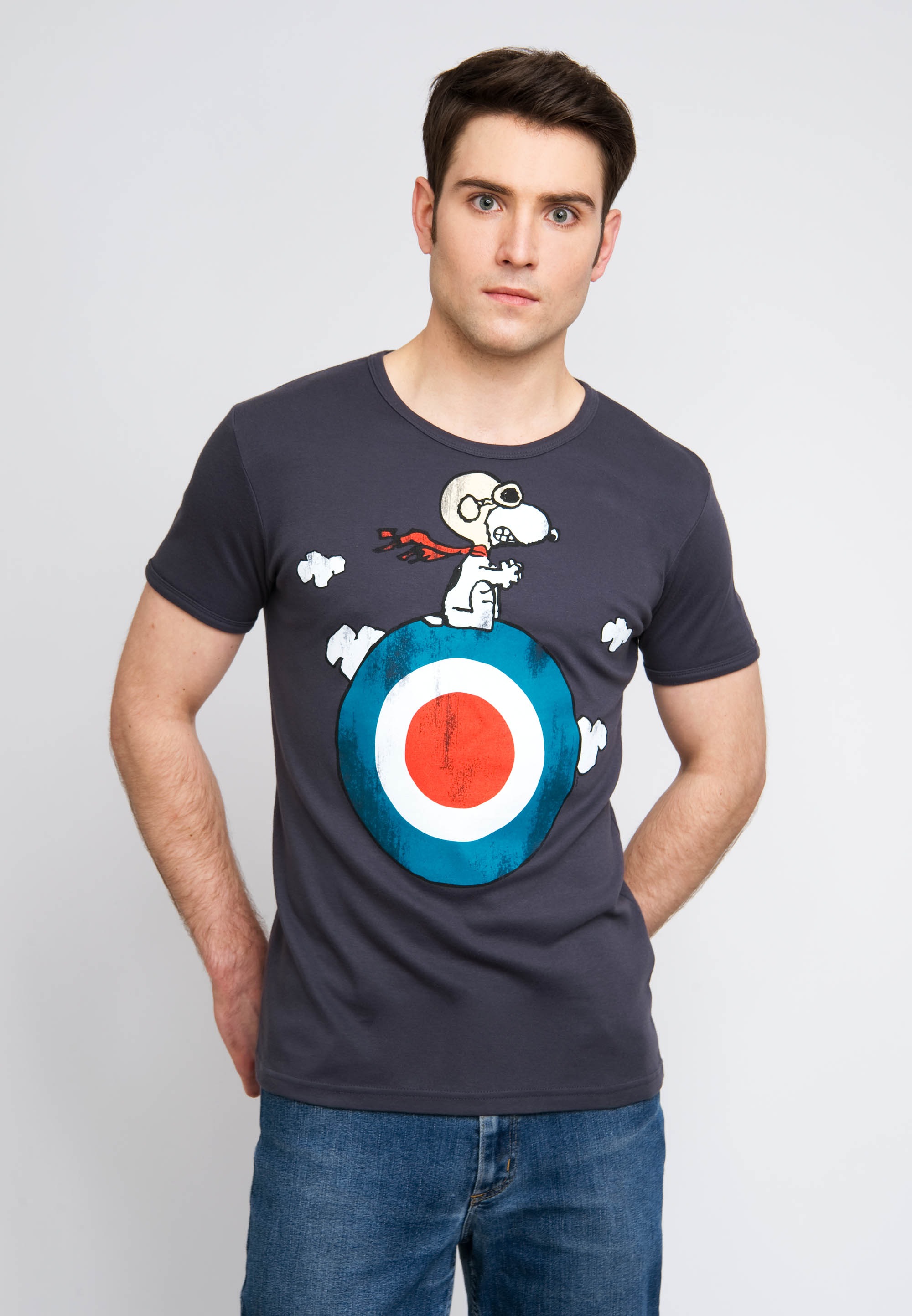T-Shirt mit niedlichem Vintage-Print Snoopy