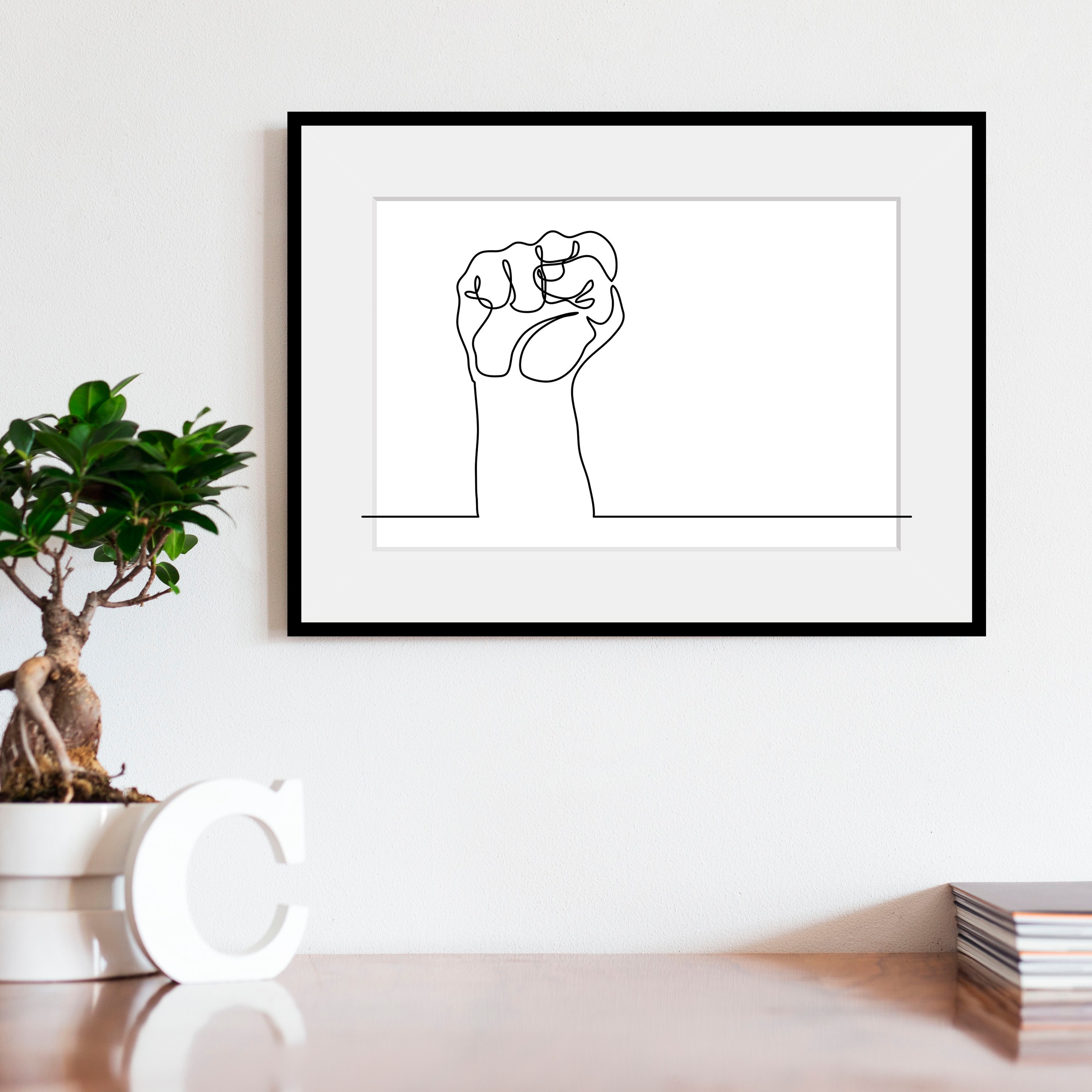 queence Bild »I want to break free«, Schwarz-Weiß-Kunst-Anatomie, (1 St.), HD Premium Poster-Druck inkl. Holzrahmen