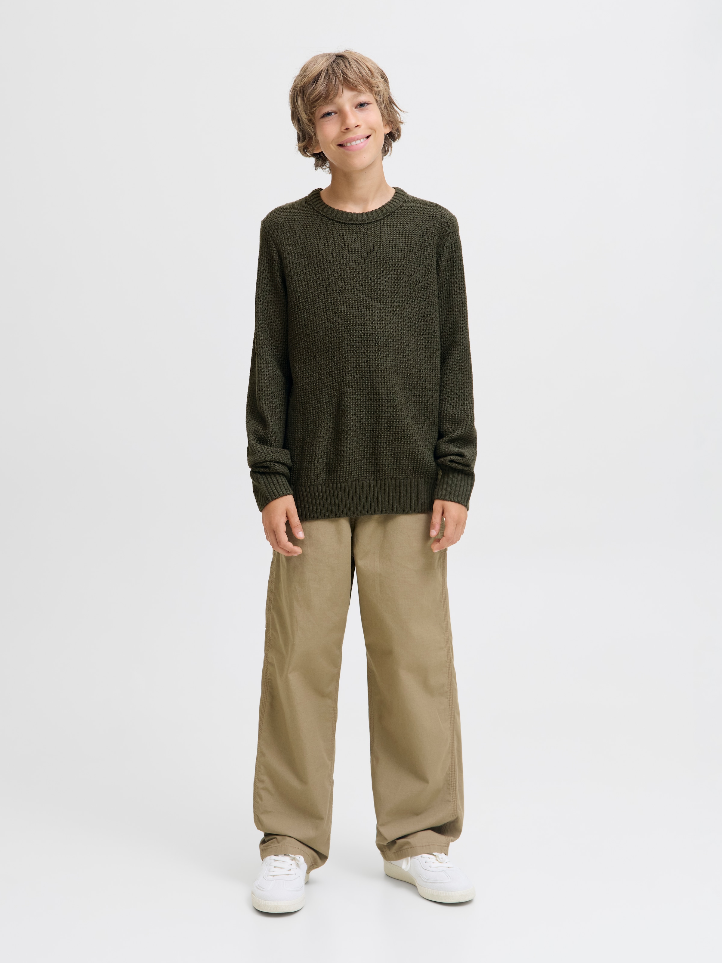 Jack & Jones Junior Rundhalspullover »JJROY KNIT CREW NECK AW25 JNR«