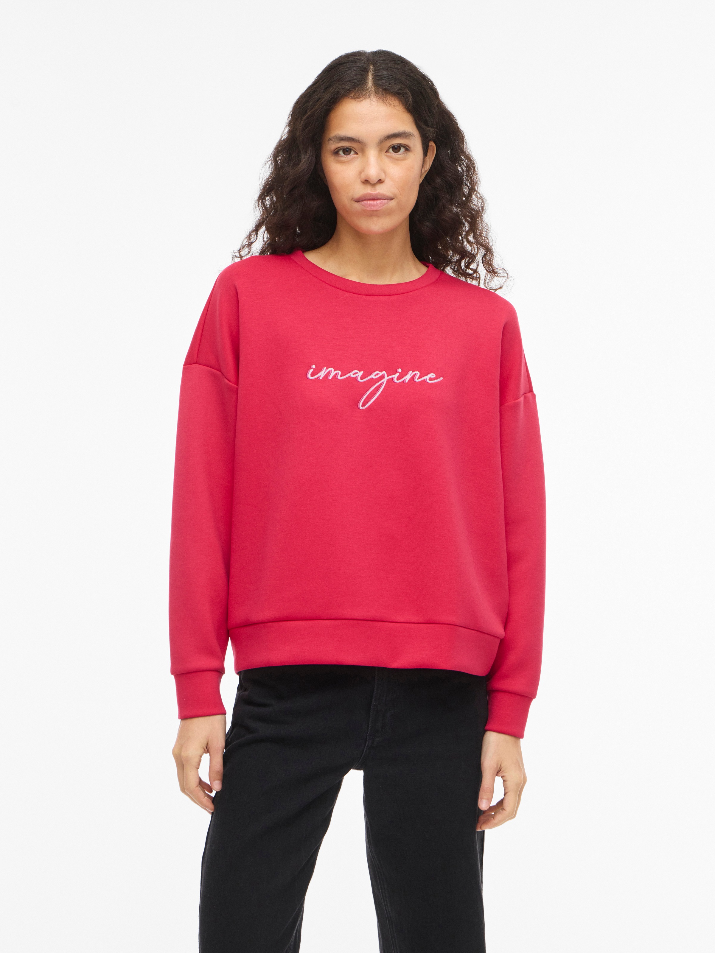Vila Sweater "VISIFFI IMAGINE O-NECK L/S TOP/PB" günstig online kaufen