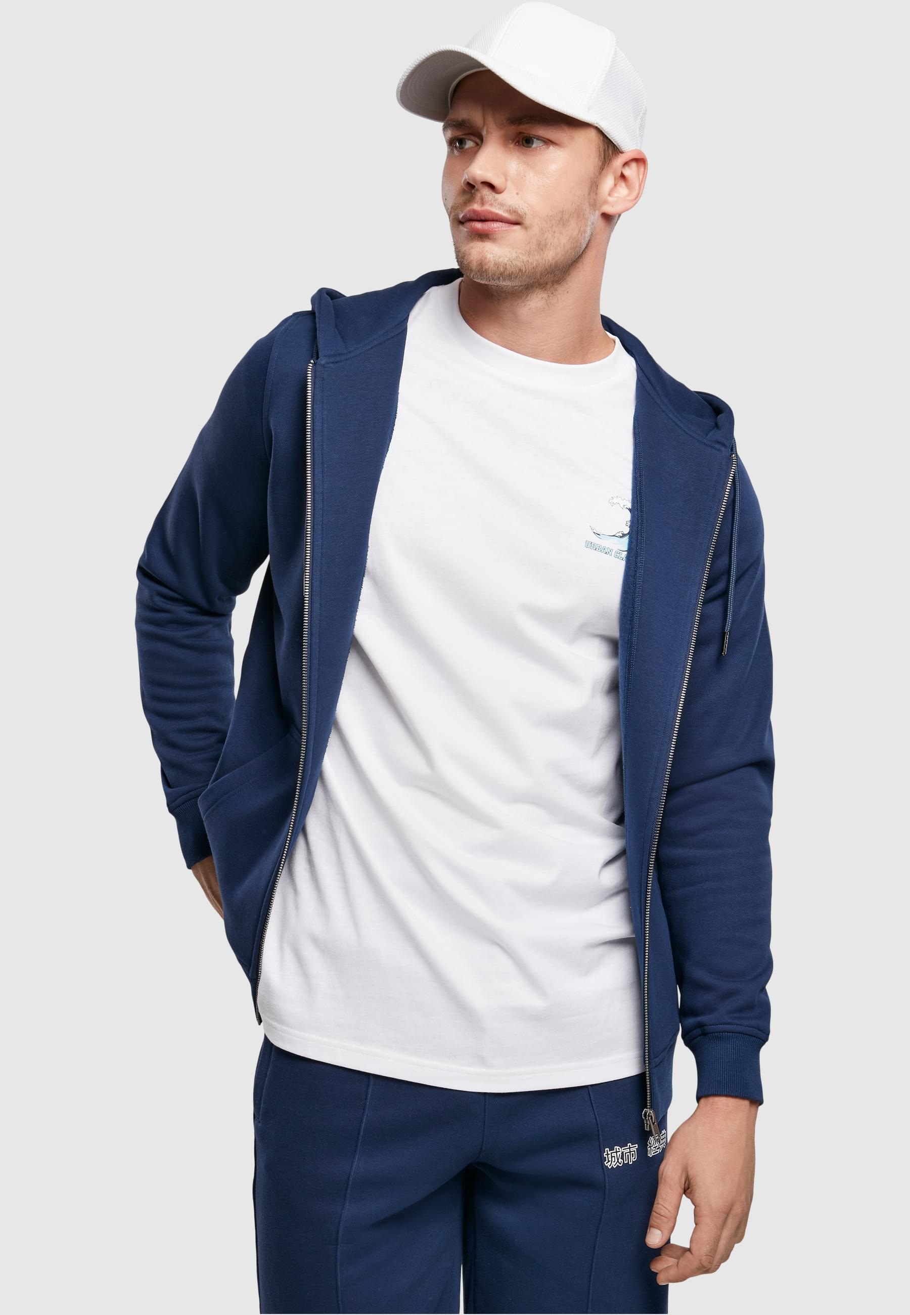 URBAN CLASSICS Sweatjacke »Urban Classics Herren Basic Terry Zip Hoody«