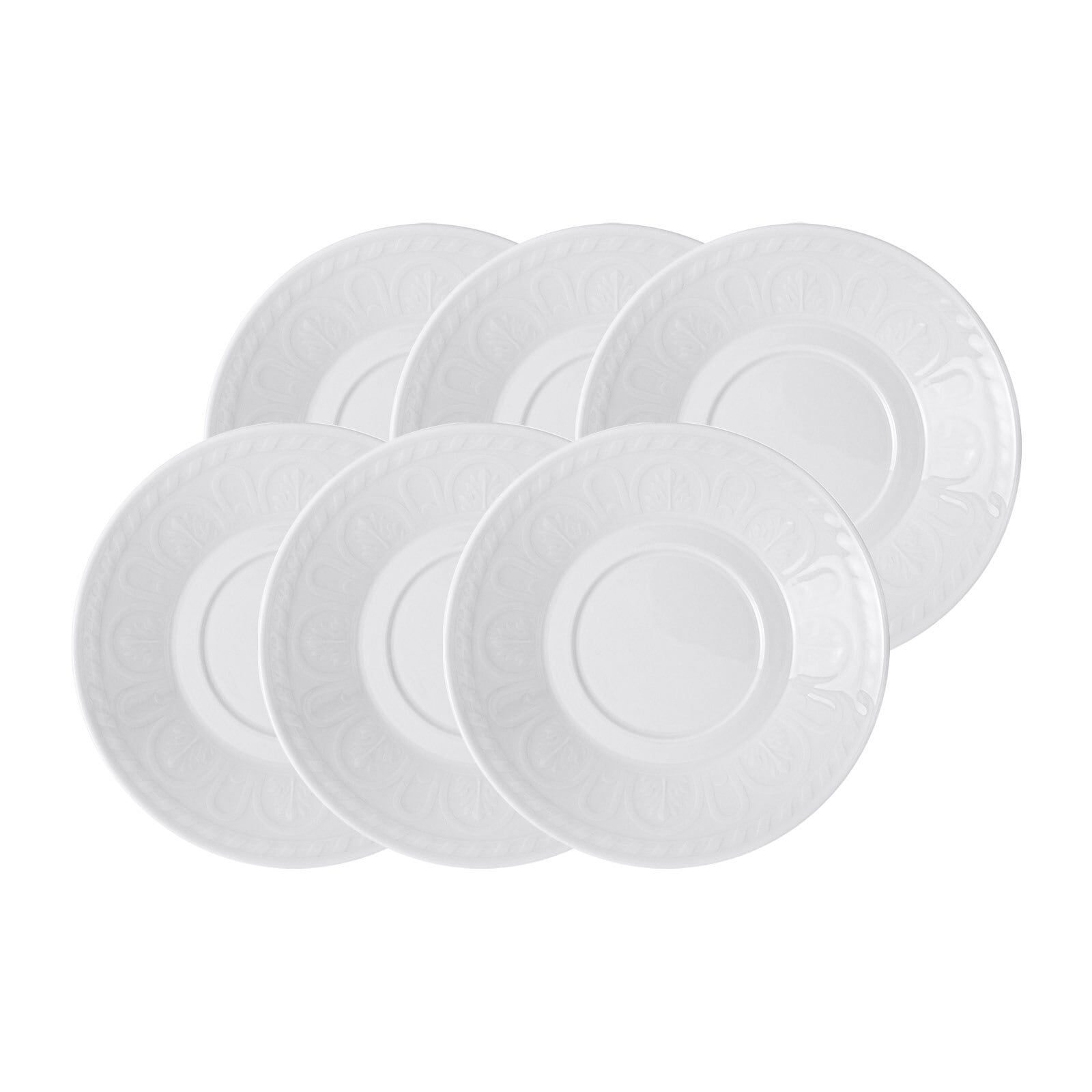 Villeroy & Boch Untertasse "Kaffee- / Teeuntertasse Cellini ø 15 cm 6er Set weiß" Spülmaschinengeeignet, Mikrowellenfest