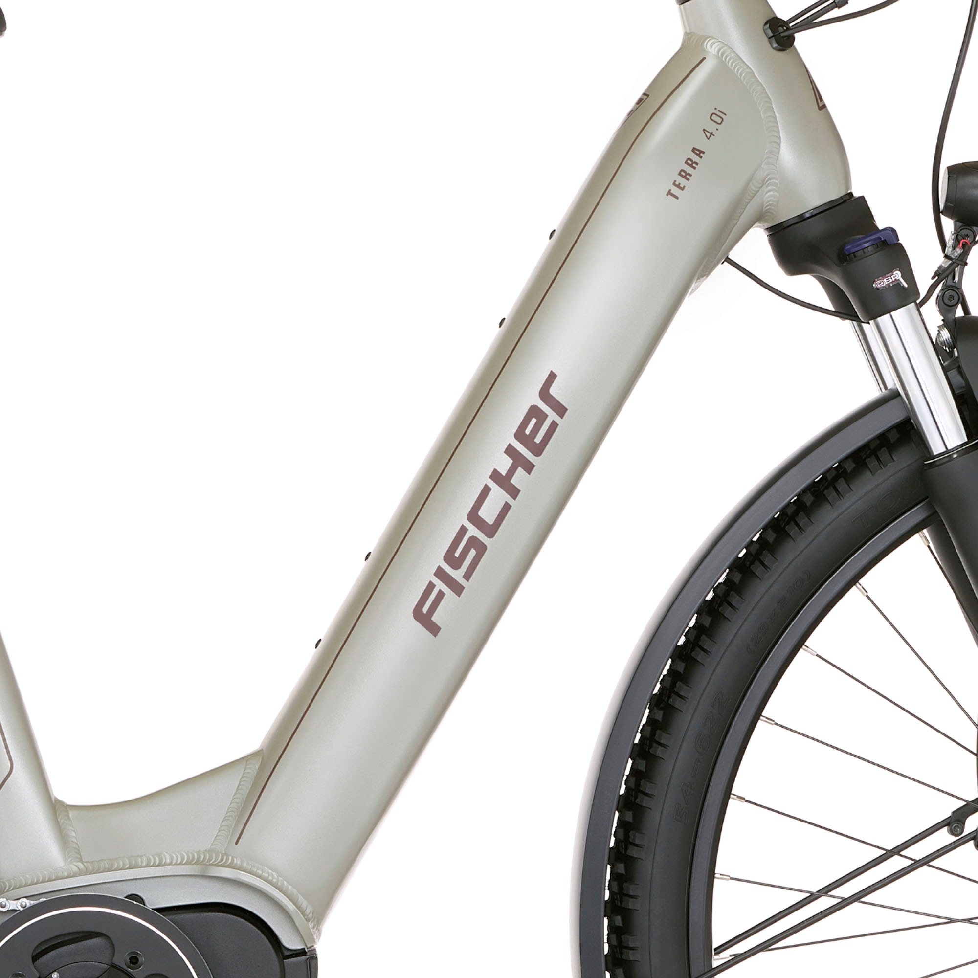 FISCHER Fahrrad E-Bike »TERRA 4.0i 43«, 10 Gang, Shimano, Deore, Mittelmotor 250 W, (mit Fahrradschloss), Pedelec, Elektrofahrrad für Damen u. Herren, ATP