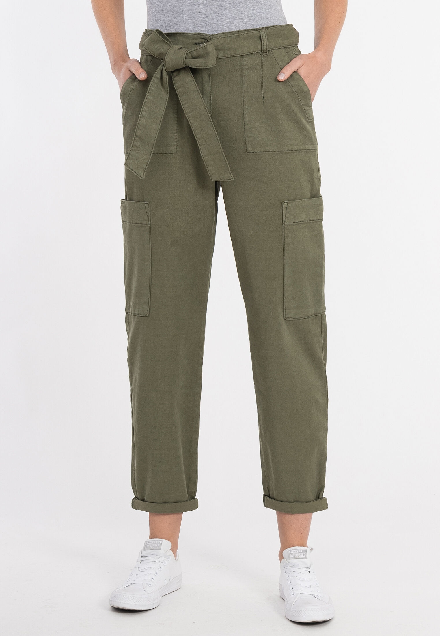 Recover Pants Cargohose »ANA«, mit Stoffgürtel