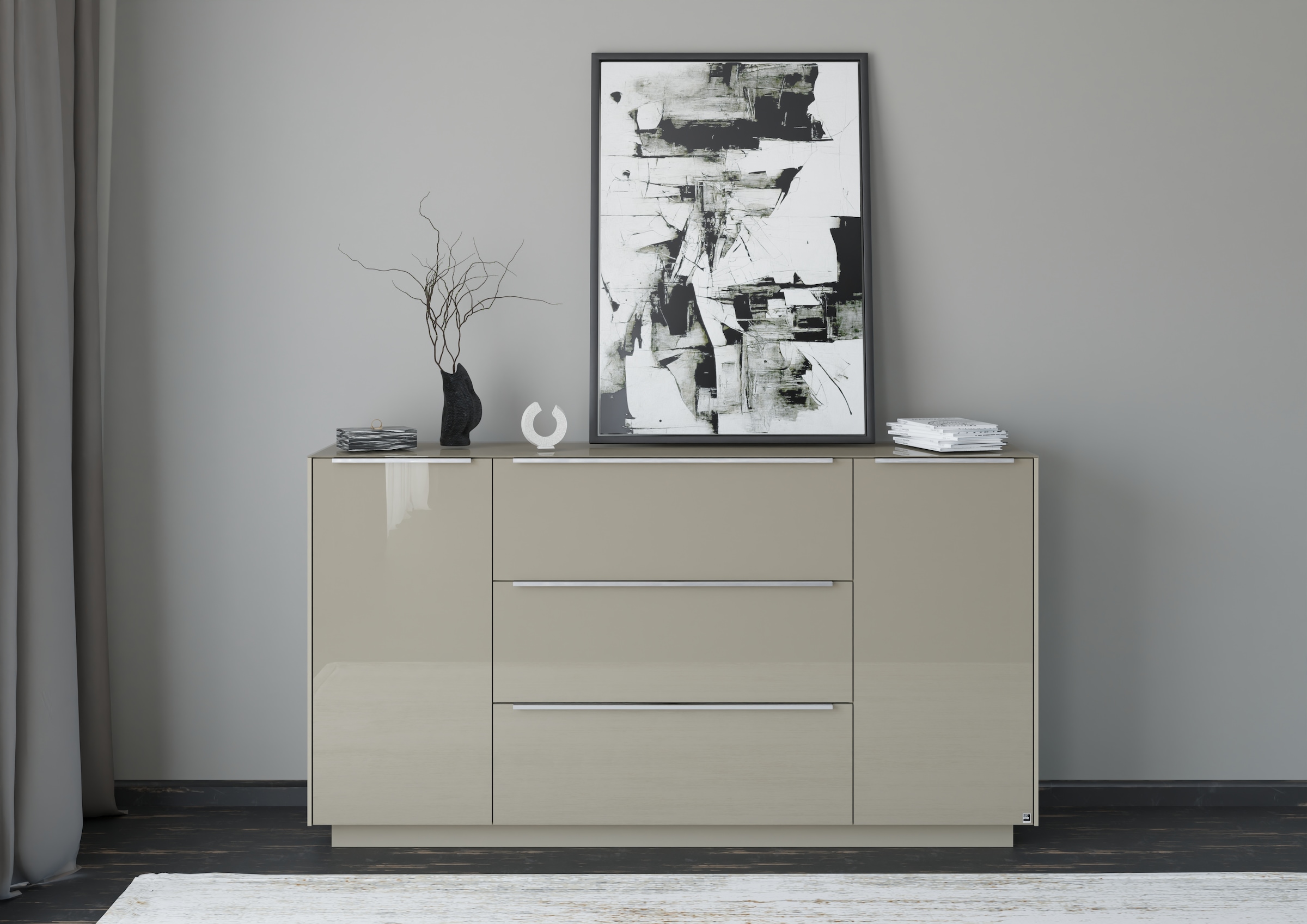set one by Musterring Sideboard "Reno" 1 Stk. tlg. Mit Sockel in diversen Farben, 102 cm Höhe & Farbauswahl