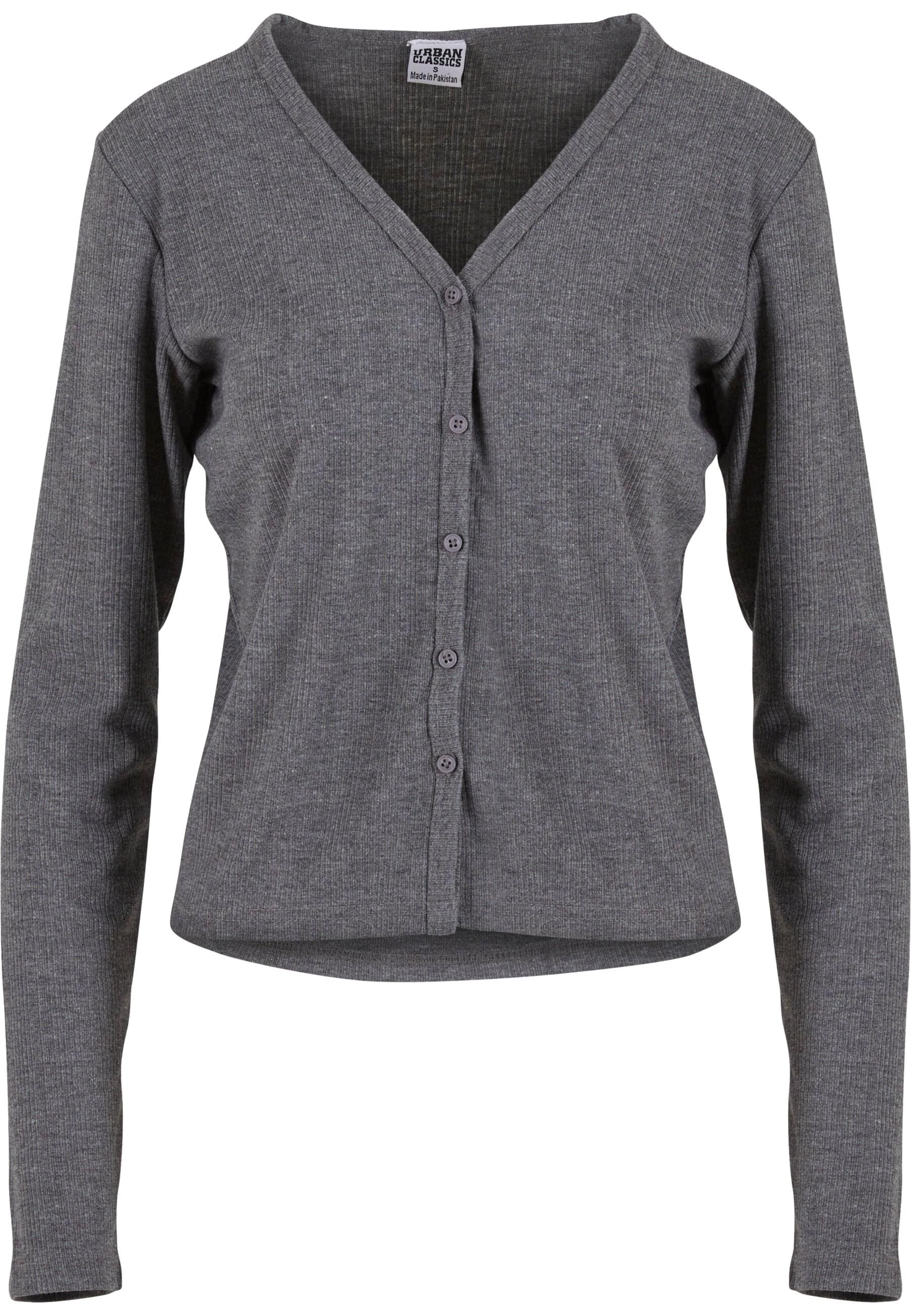 URBAN CLASSICS Strickjacke "Urban Classics Ladies Rib Cardigan" 1 Stk. günstig online kaufen