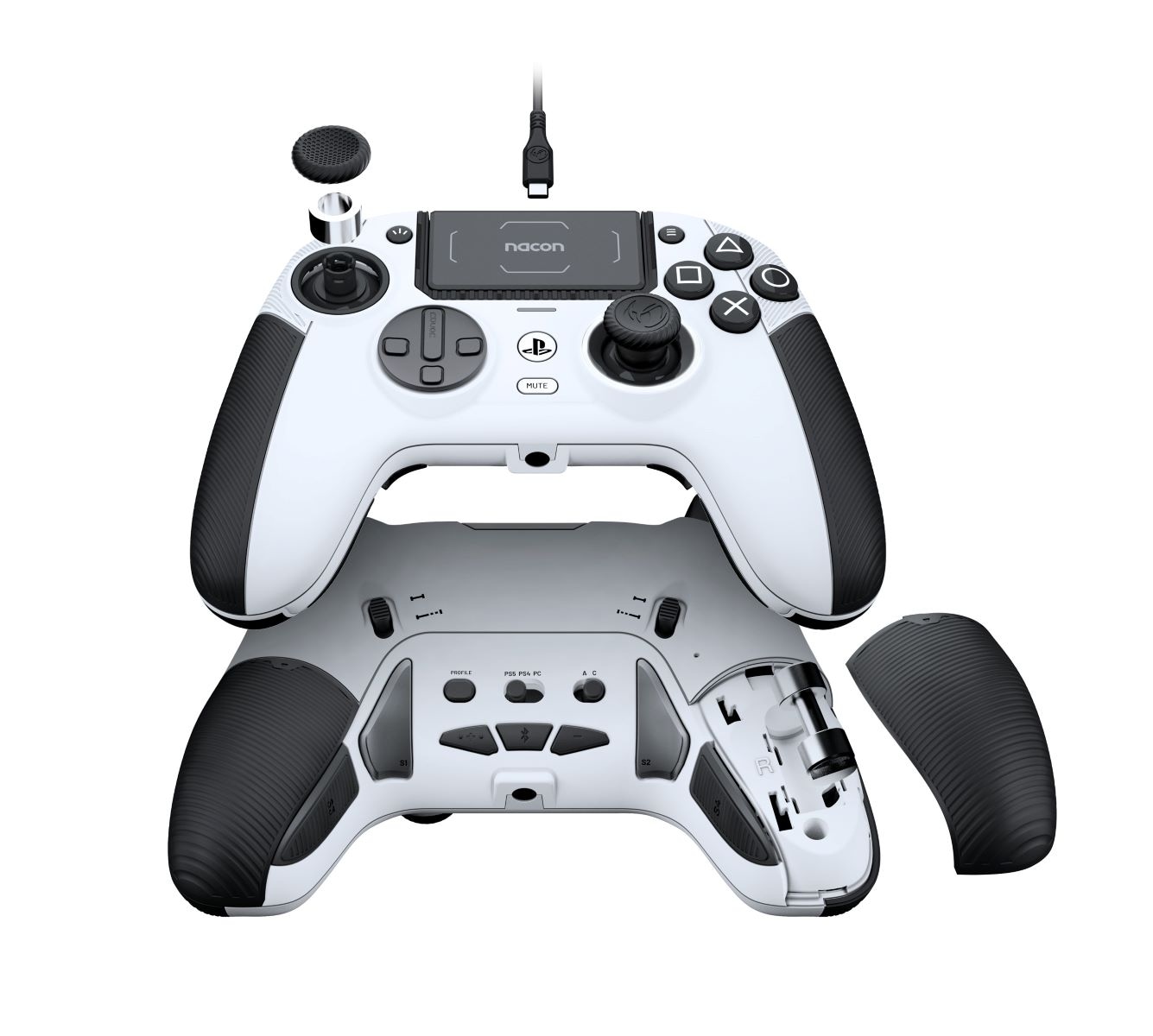 nacon Gaming-Controller »Revolution 5 Pro, PS5, PS4 & PC«, kabellos & kabelgeb., personalisierbar, 60+ Anpassungsmöglichkeiten