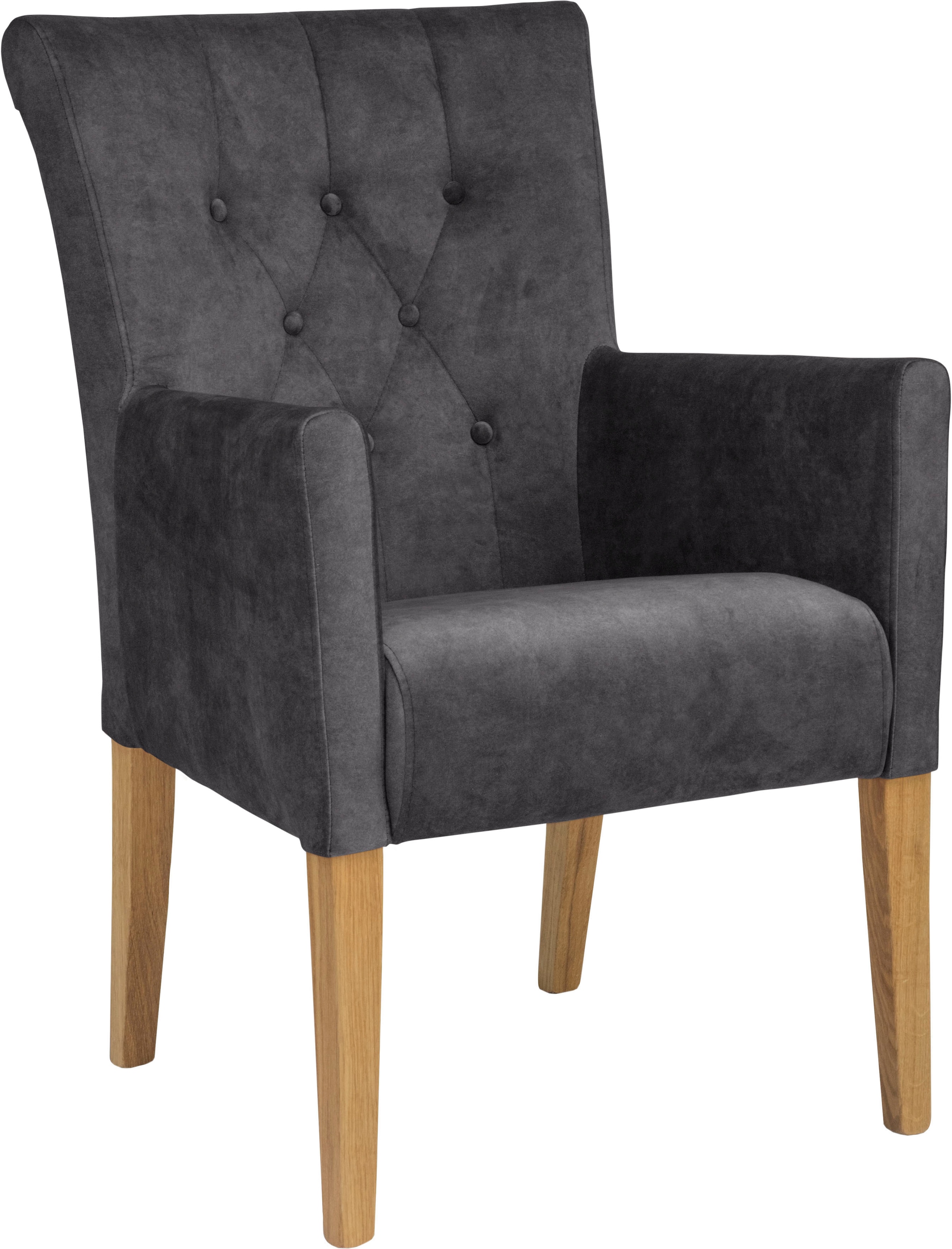 Home affaire Esszimmerstuhl "King" () Armlehnstuhl mit Knopfheftung, Polste günstig online kaufen