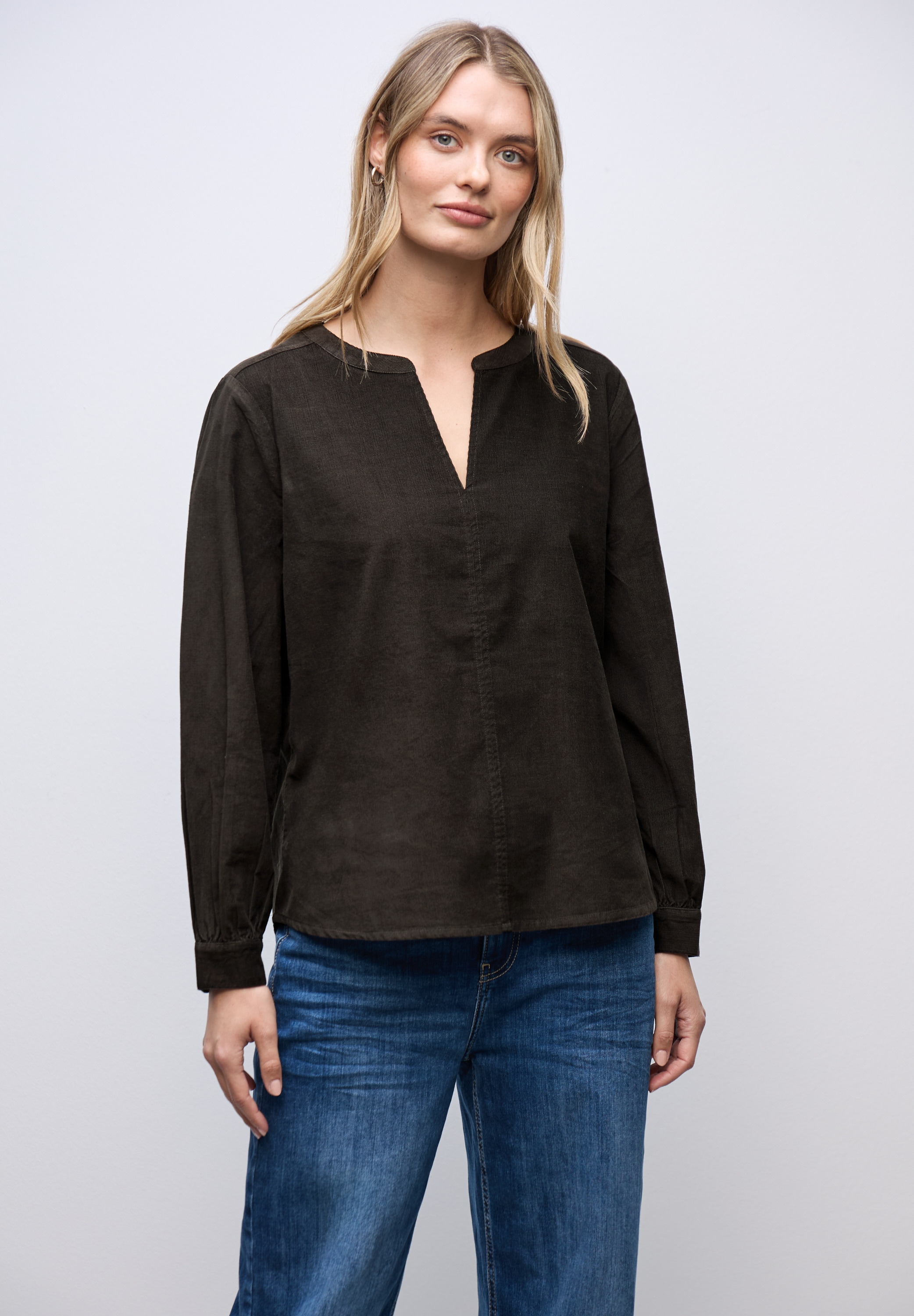 STREET ONE Langarmbluse, in Cord-Optik günstig online kaufen