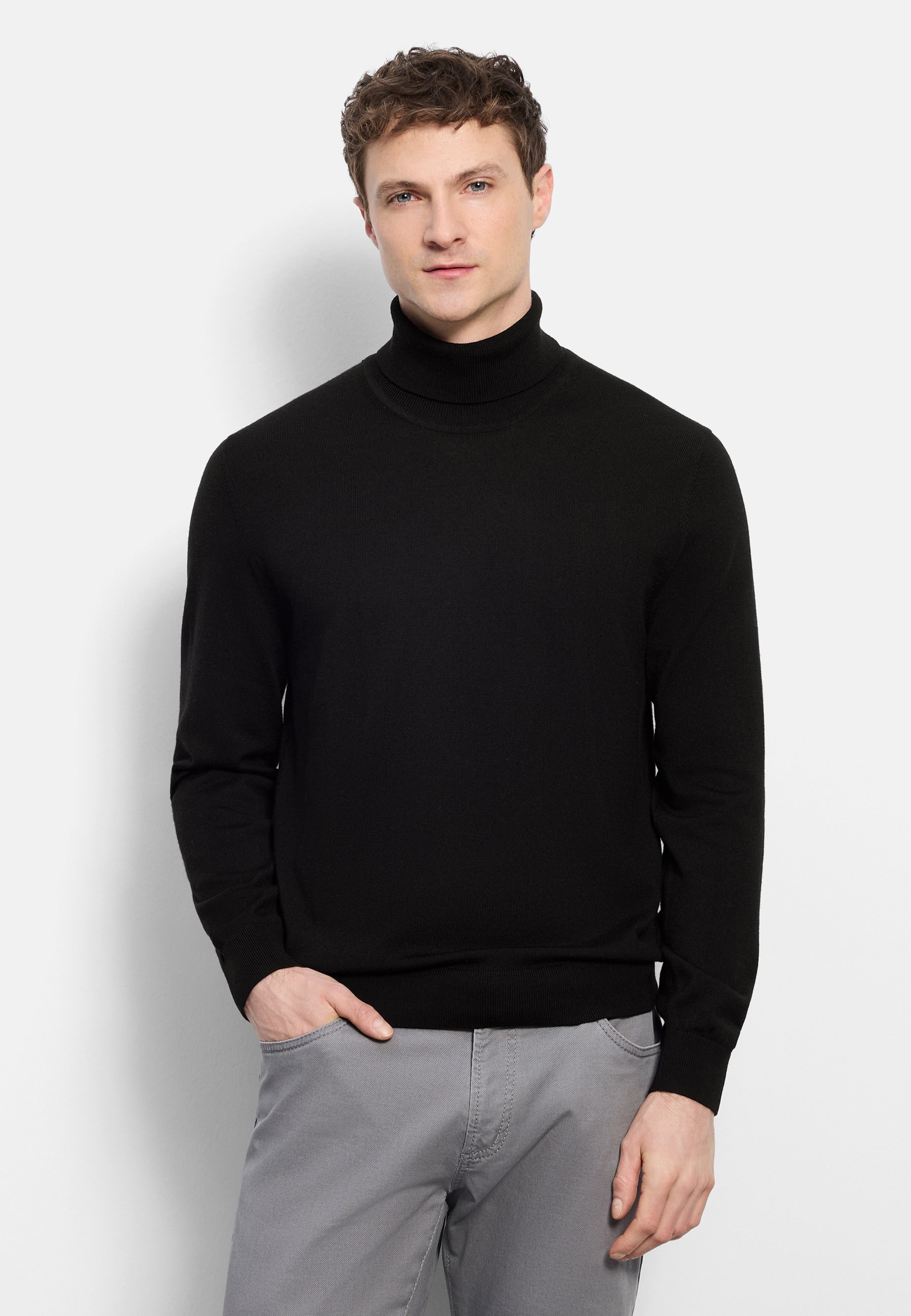 OLYMP "OLYMP Casual Strick, Rollkragen"