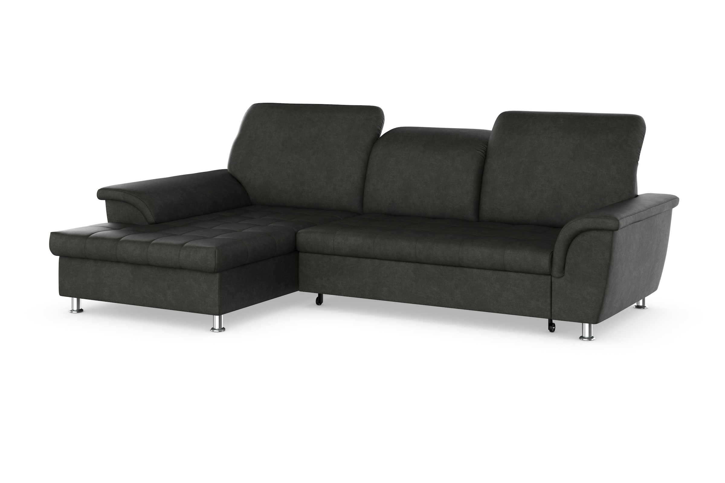 DOMO collection Ecksofa Franzi, wahlweise mit Bettfunktion, Bettkasten und Kopfteilverstellung