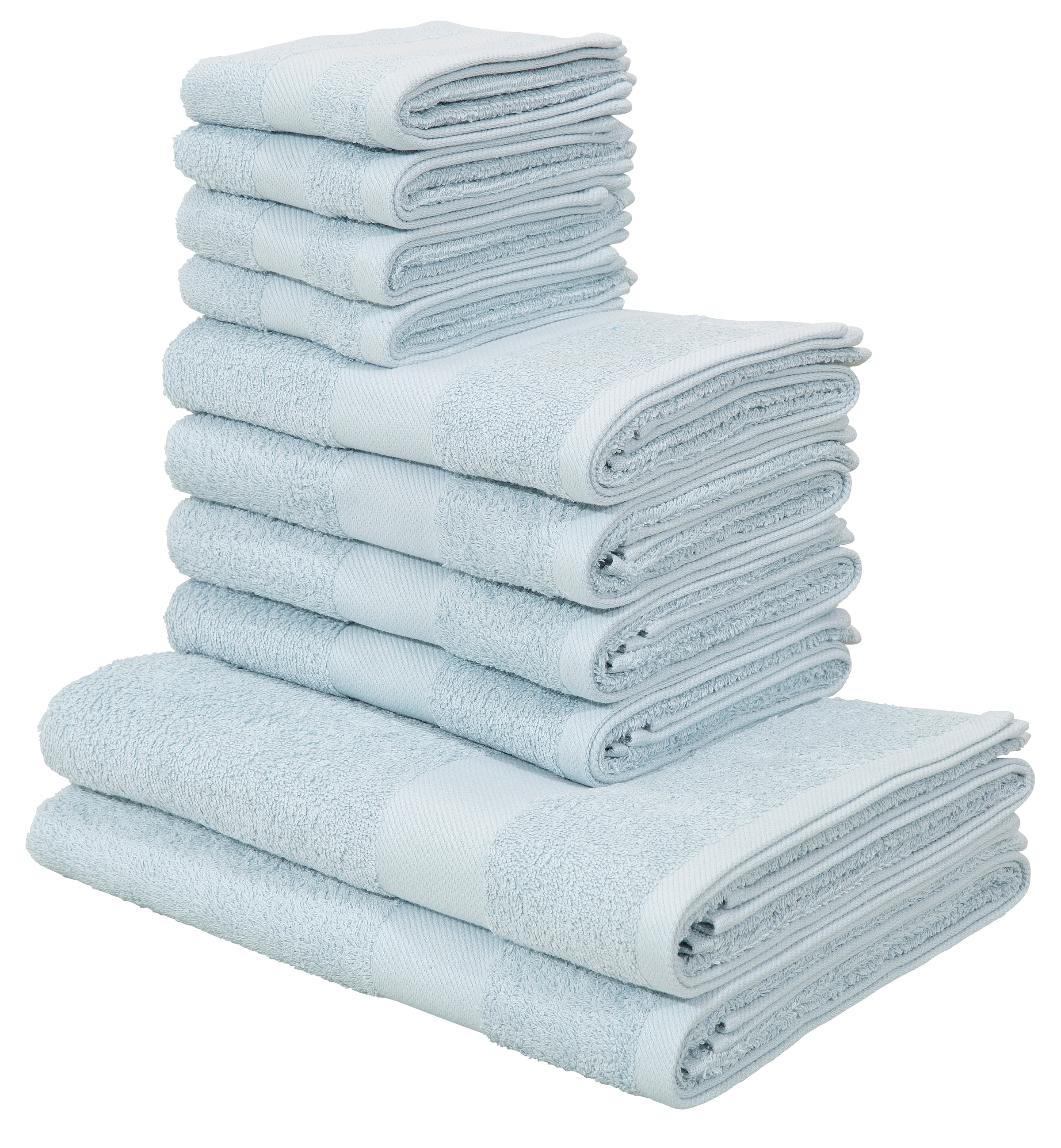my Handtuchset | Baumwoll-Handtücher Set, Handtuch Farben, auf Walkfrottee, Set home dezenten »Melli«, in 10 BAUR Rechnung tlg., 100%